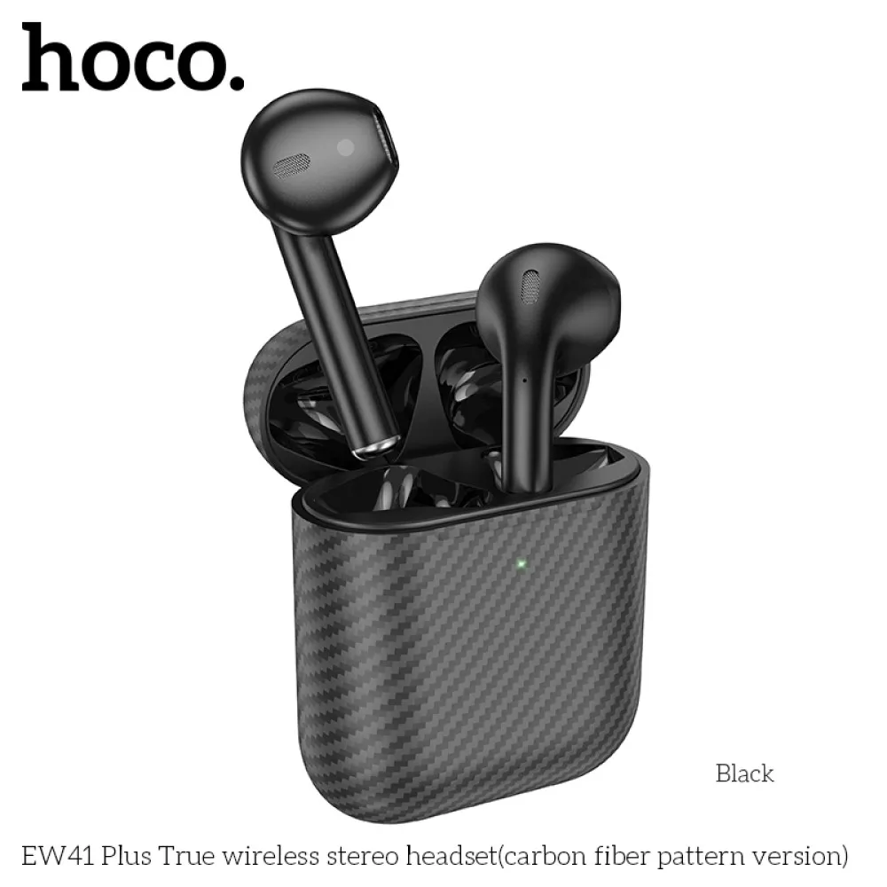 Навушники бездротові HOCO EW41 Plus True wireless stereo headset CARBON ver. BT5.3/6hours