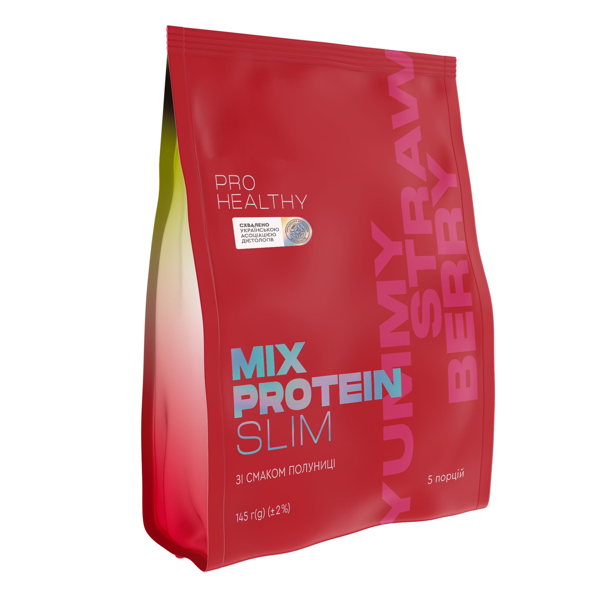 MIX PROTEIN SLIM YUMMУ STRAWBERRY Низькокалорійний поживний коктейль  145 Г