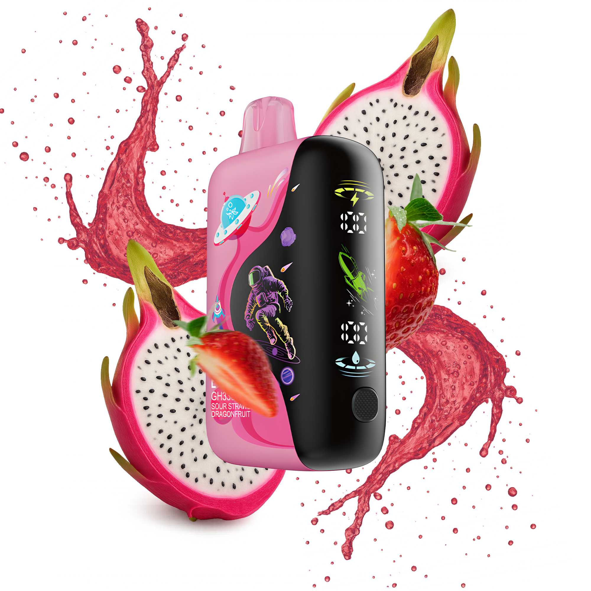 ELF BAR GH33000 PRO Sour Strawberry Dragonfruit (Кисла Полуниця Пітахая)