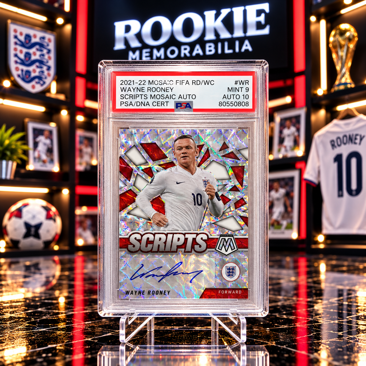 Wayne Rooney Auto MINT 9 AUTO 10