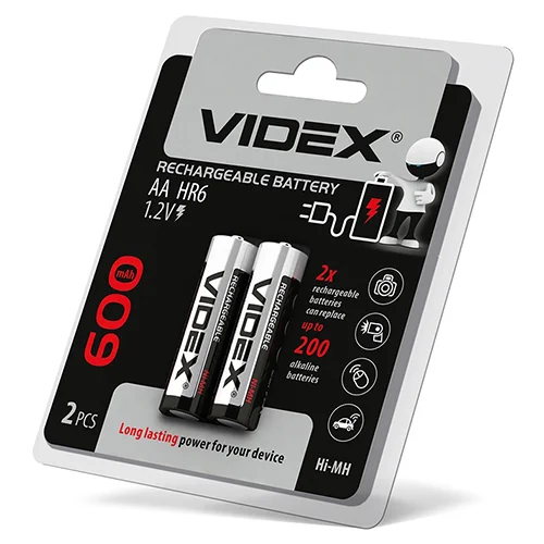 Акумулятор VIDEX 600 mAh AA Ni-MH
