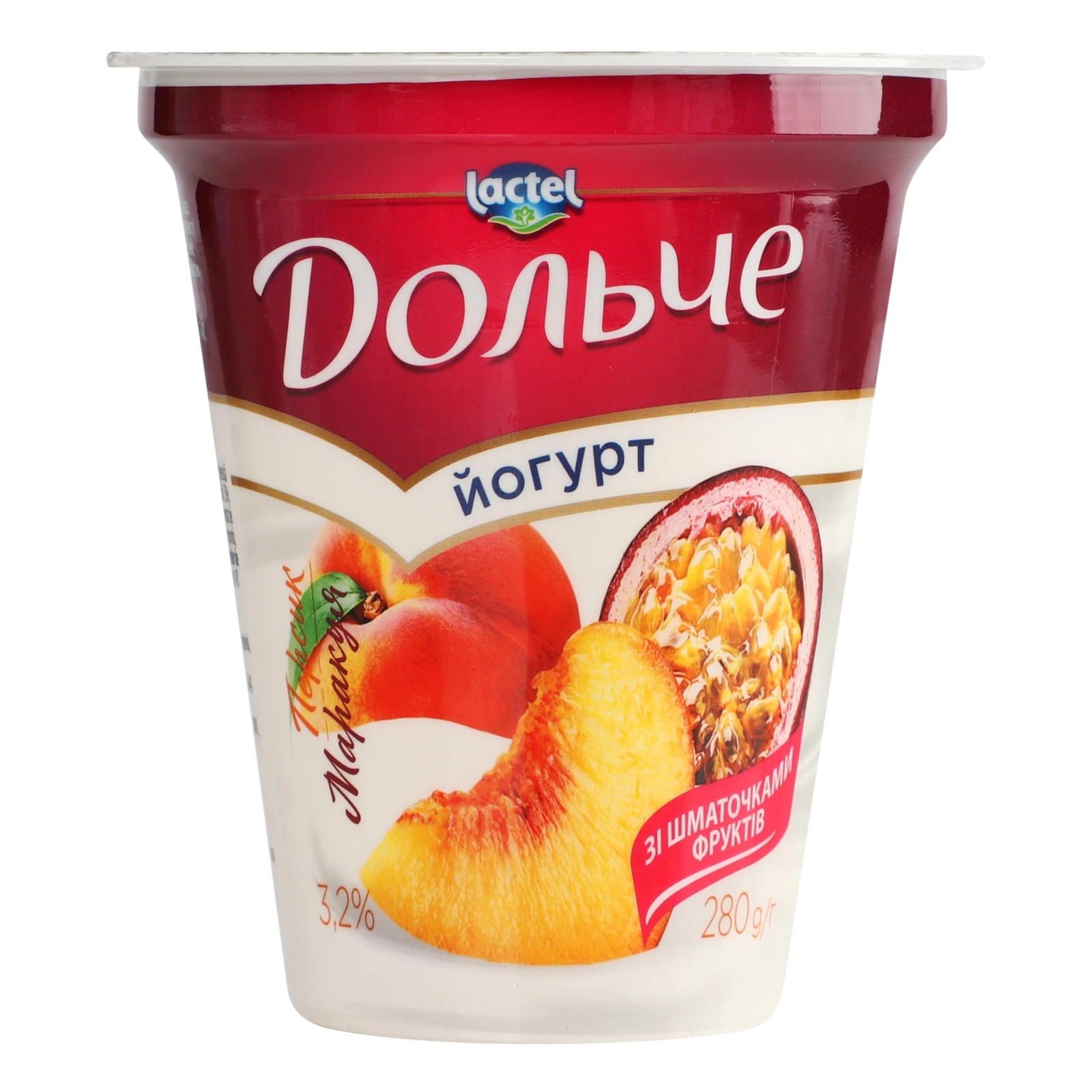 Йогурт Дольче Персик-маракуя 3.2% 280г