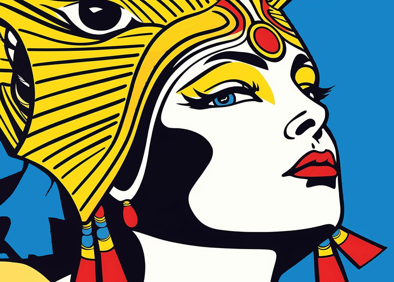 Cleopatra, 50x70 cm, original acrylic painting on canvas