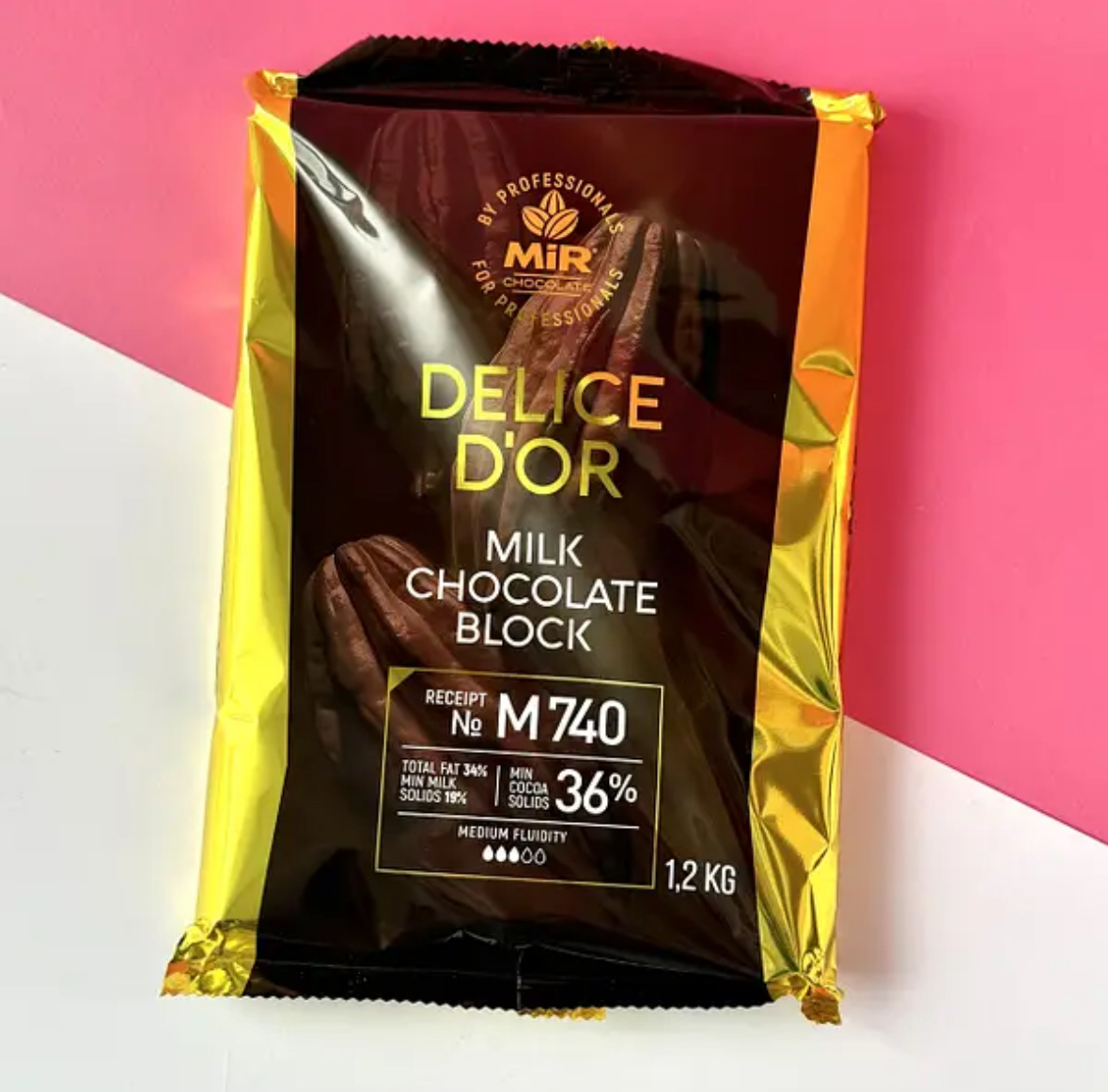 Шоколад молочний блок 36% delice d’or 1,2кг