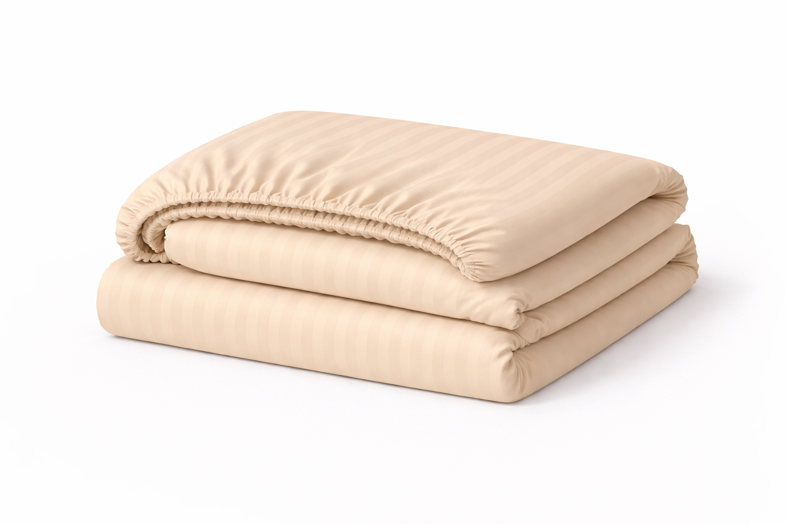 Простирадло на гумці страйп сатін  "Капучино"