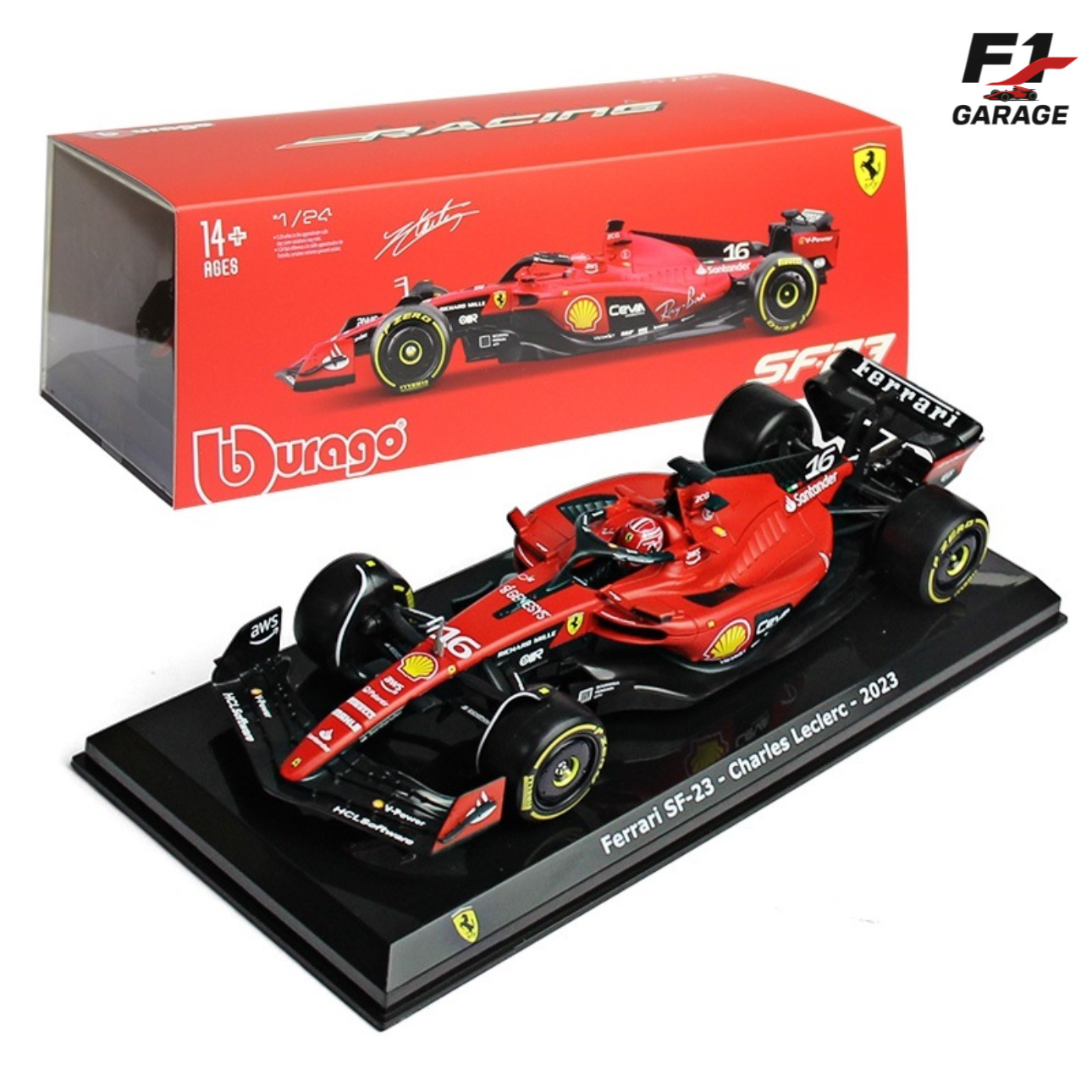Bburago Ferrari SF-23 Charles Leclerc, 1:24, 2023