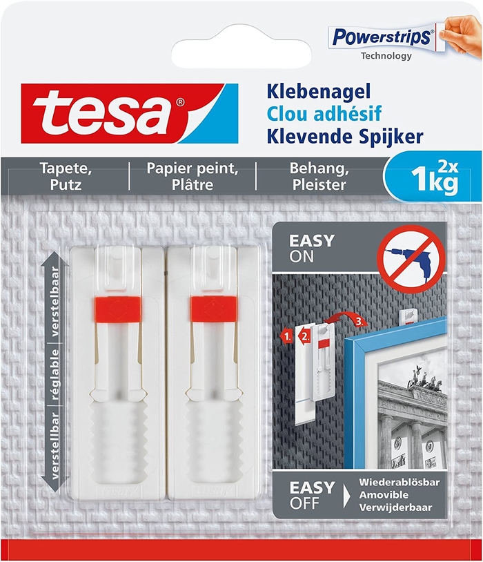 Самоклеючий цвях для стін Tesa Adhesive Nail 1kg 2 шт