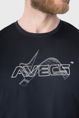 Футболка AVECS чорна з технологією Soft Touch