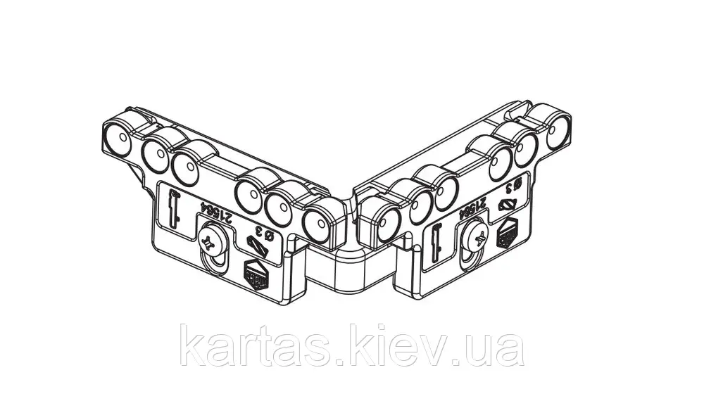MACO 21564 Шаблон петель стулки 3 мм