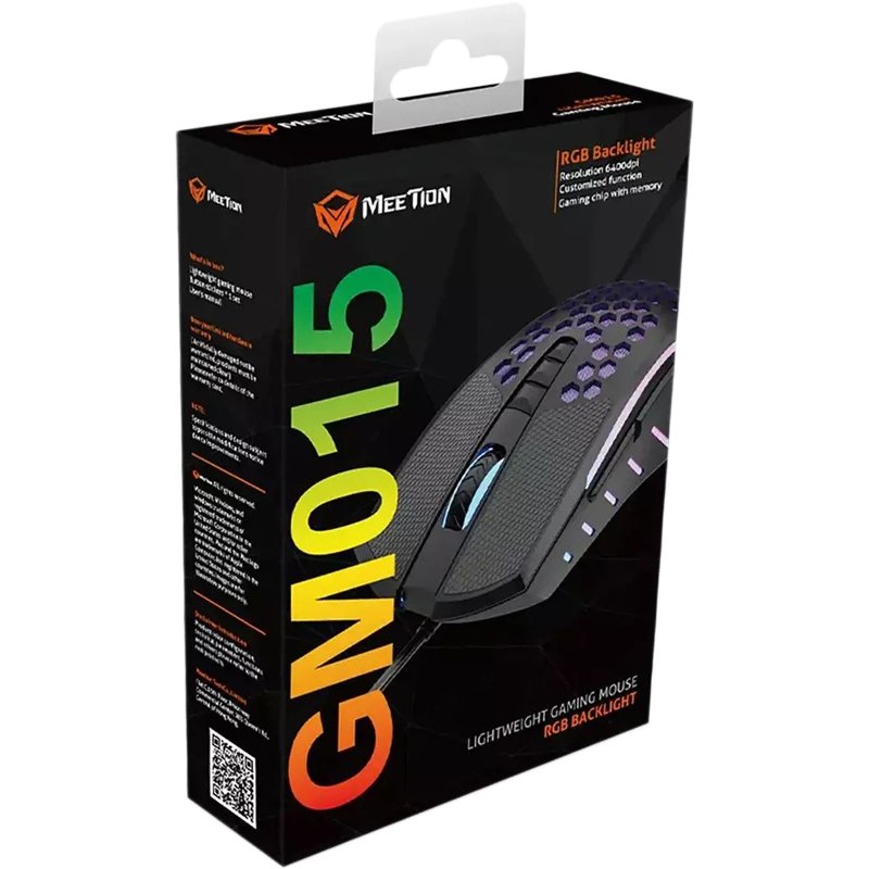 Миша USB Meetion GM015 RGB Black