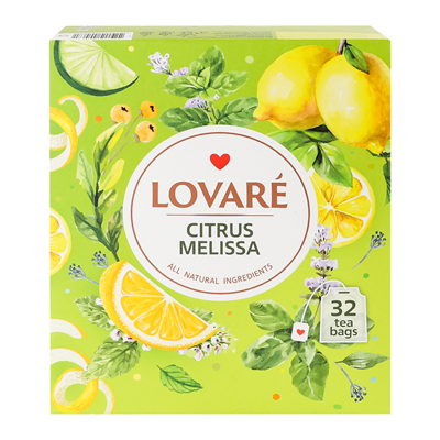 Чай травяний Lovare Citrus Melissa 32 пакетика