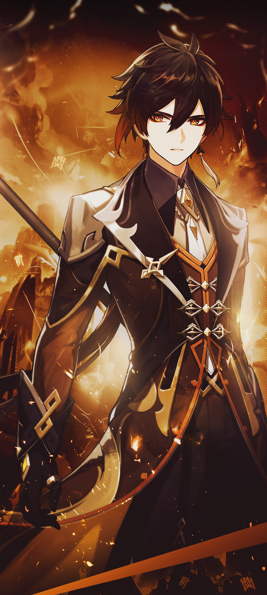 Постер, гобелен на стіну, Genshin Impact, Чжун Лі, Геншин