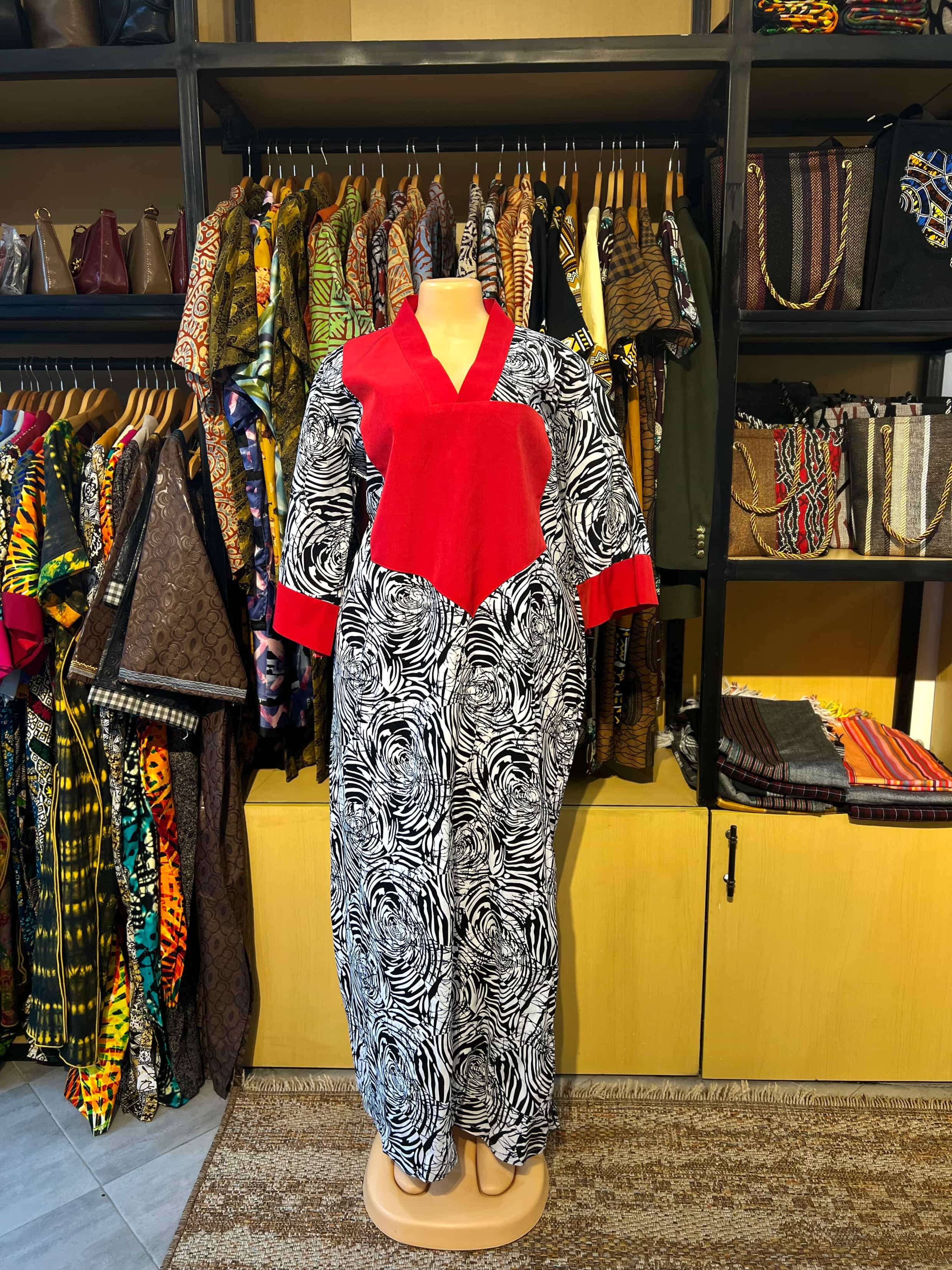 DRESS-African Print-Floral Majesty Dress.