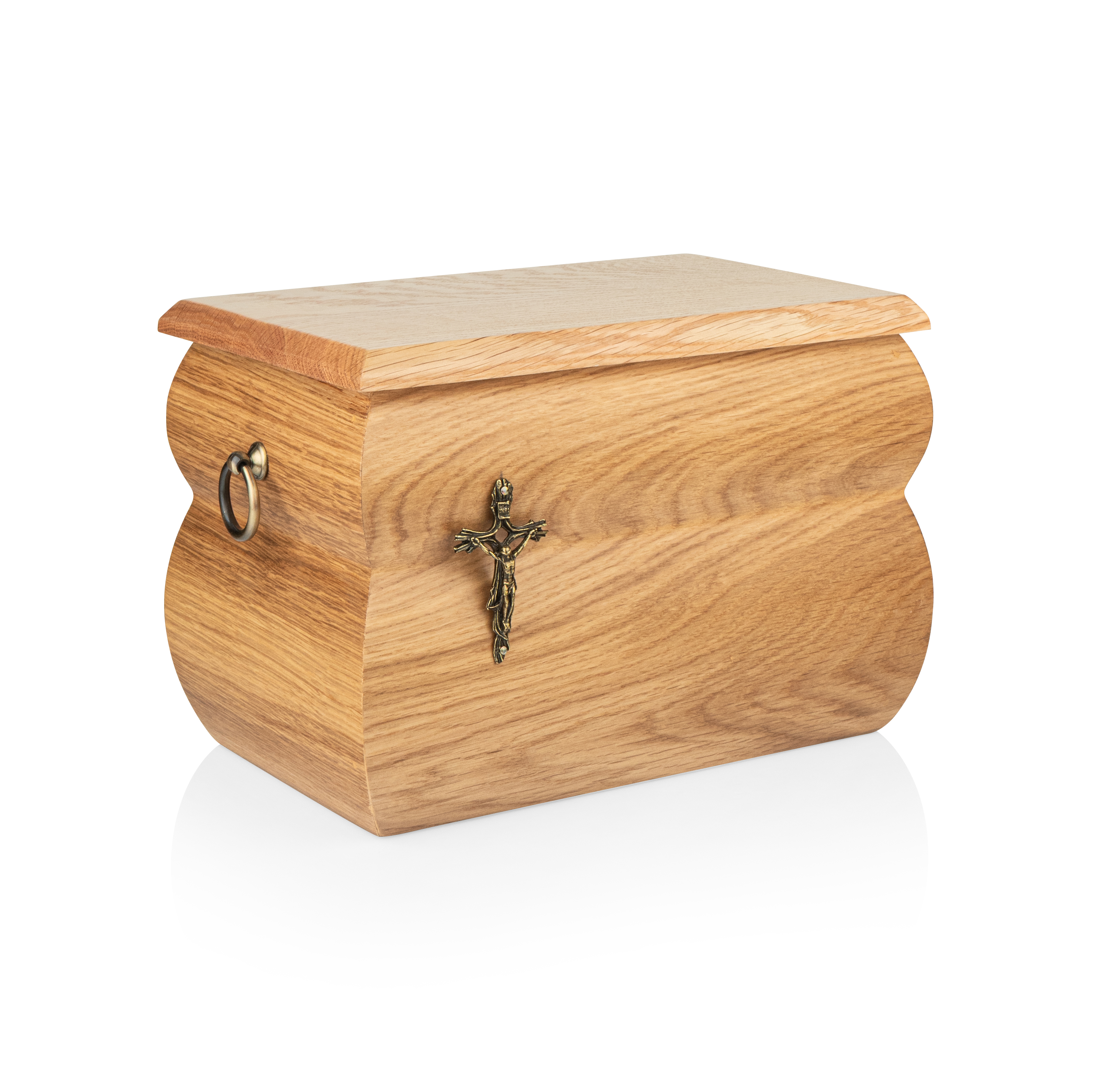 Урна дерев’яна світла з розп’яттям
