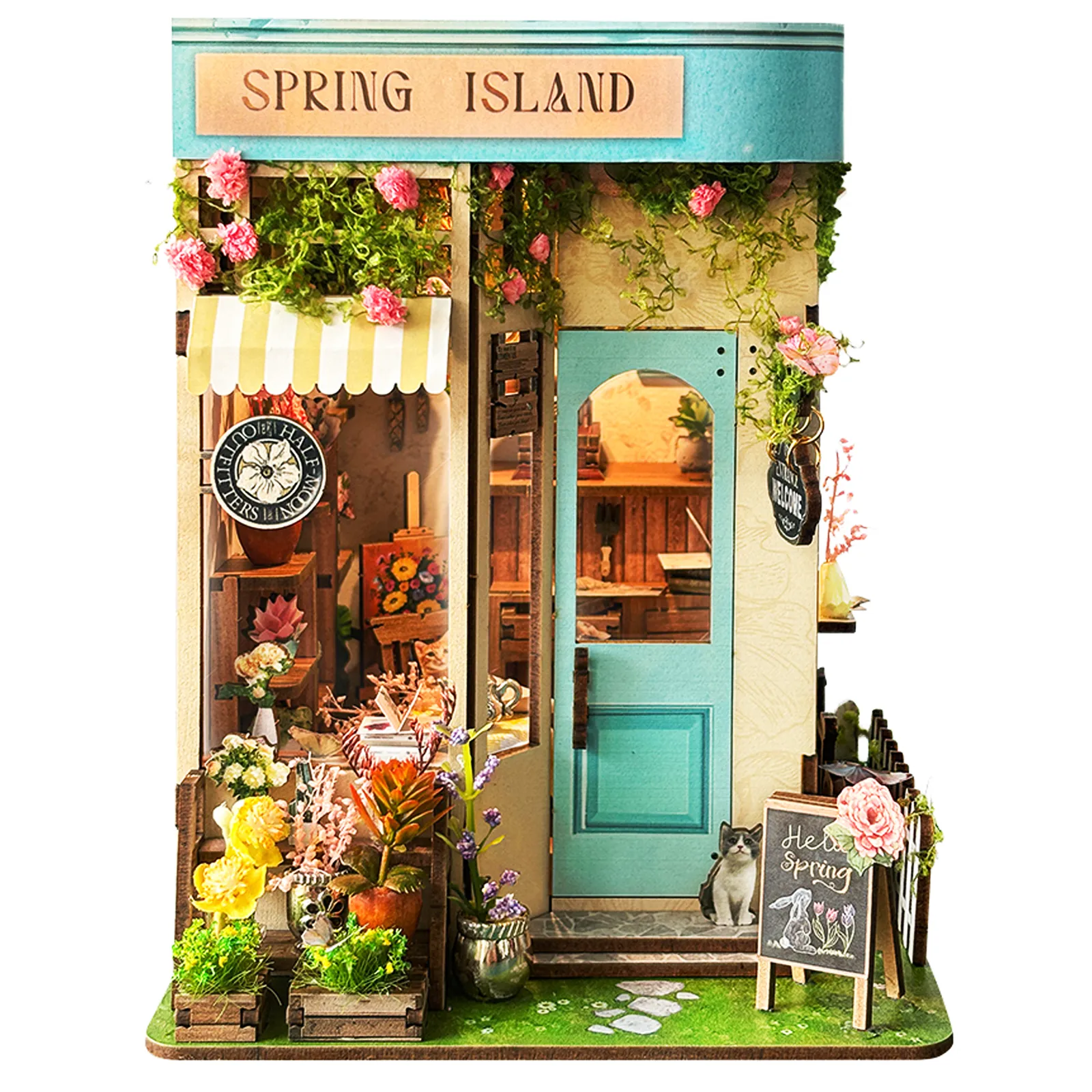 Booknook "Spring Island", Книжковий куток "Весняний Острів", Зроби сам, Румбокс, 3D Конструктор