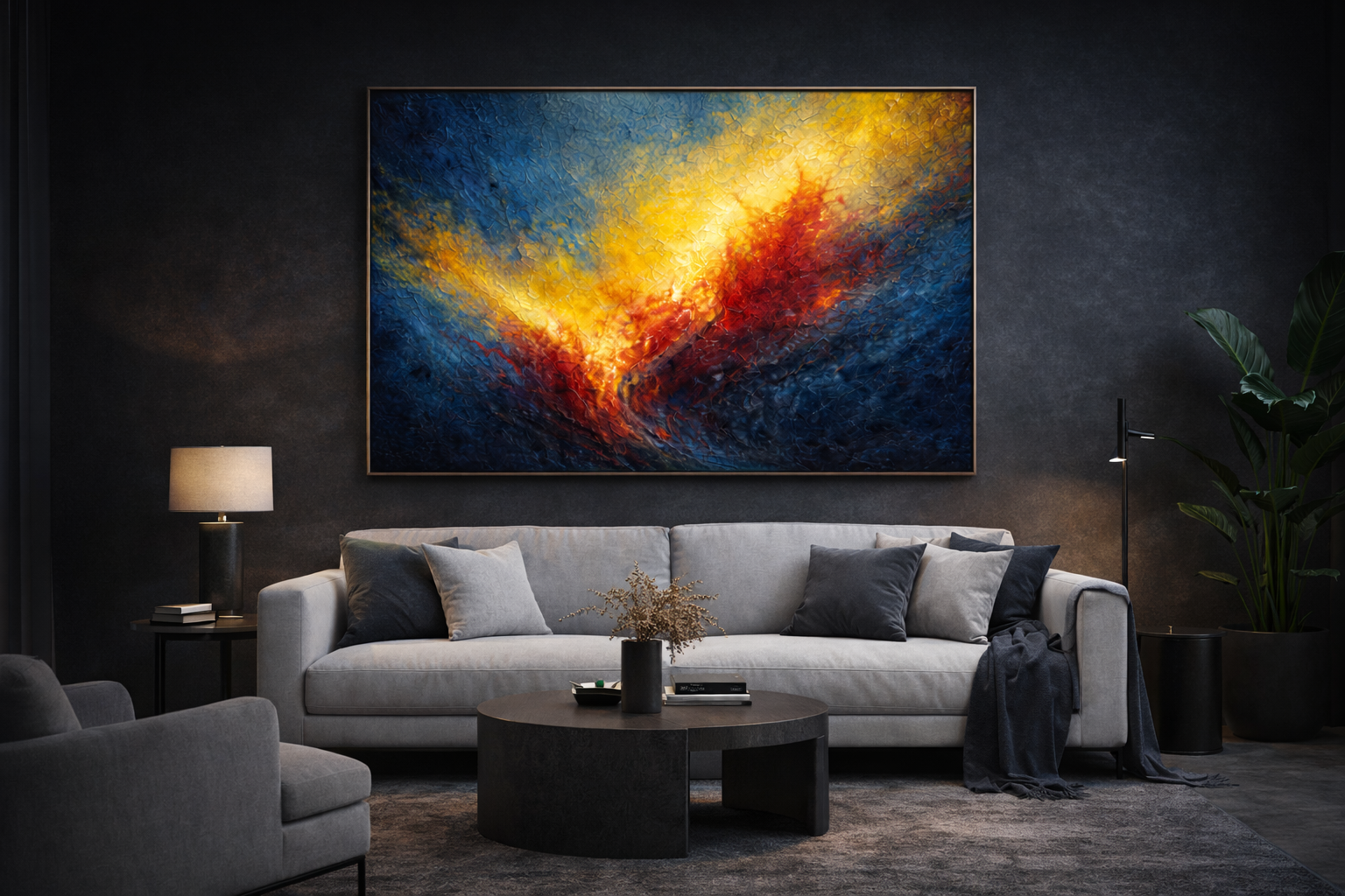 Сучасна картина  в абстрактному стилі " Крила вогню"