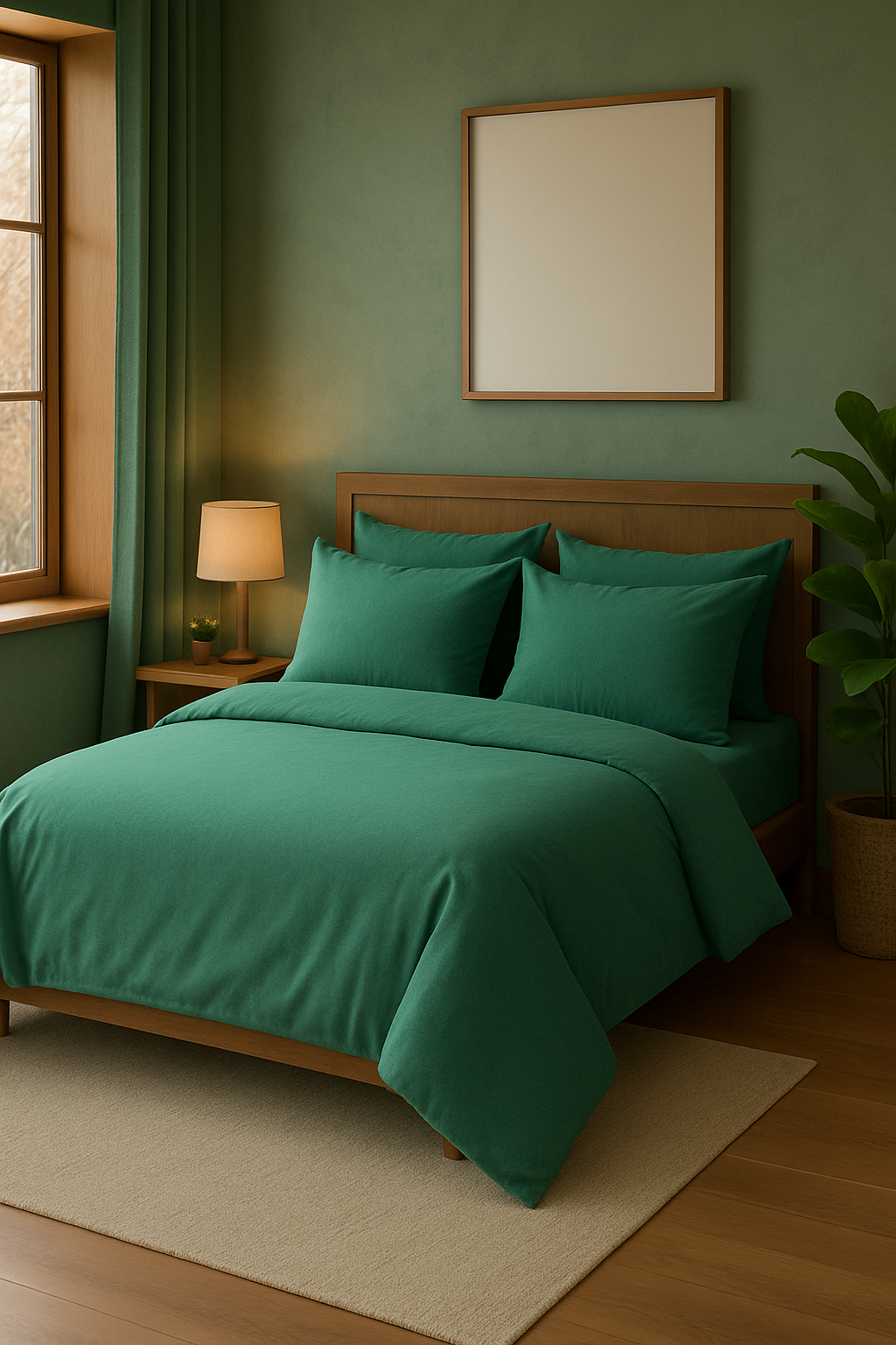 Постільна білизна фланель "Світлий смарагд"