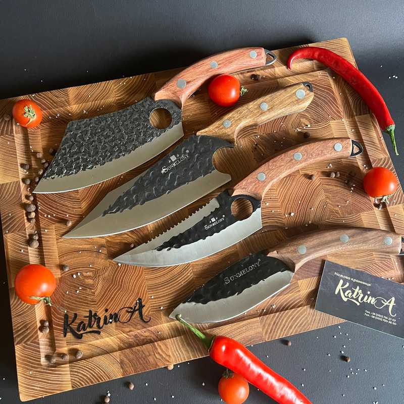 Набір кухонних ножів 30 см, 29 см, 27 см, 24,5 см