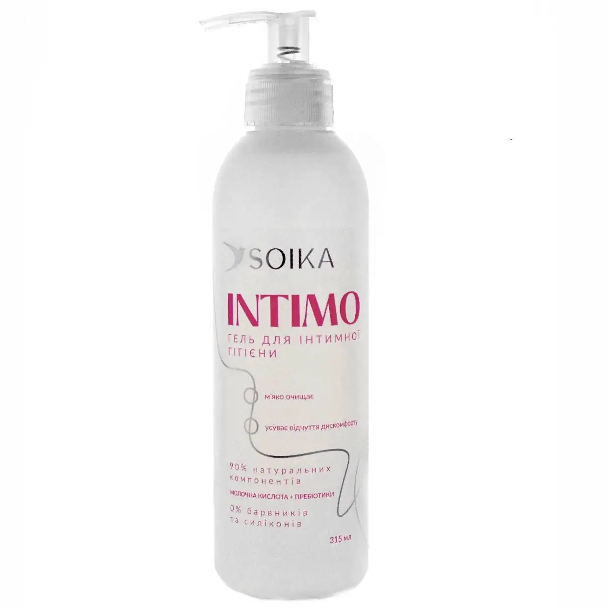 Soika Гель для інтимної гігієни INTIMO з молочною кислотою та пребіотиками, 315 мл
