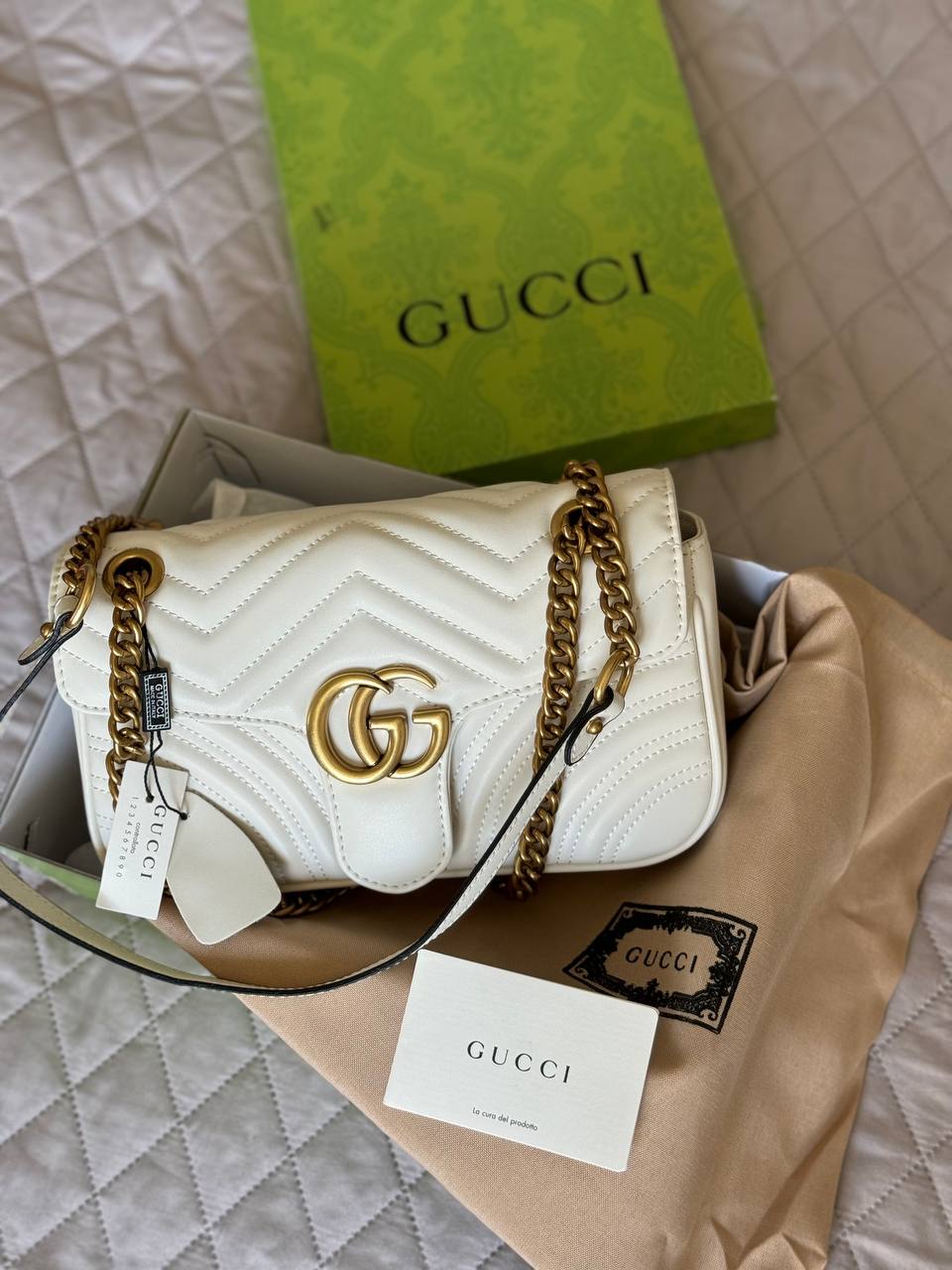 Gucci Marmont Mini Shoulder Bag, Gold Hardware
