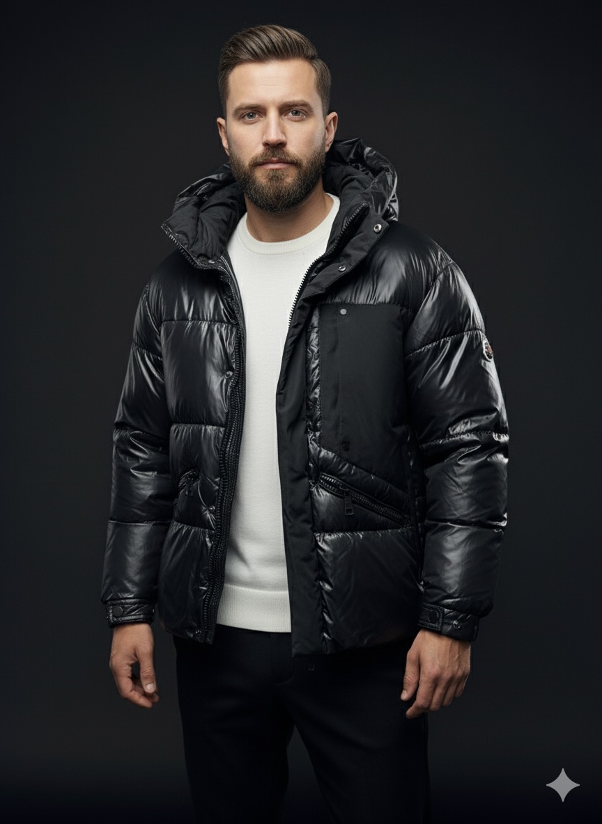 Універсальна ексклюзивна зимова чоловіча куртка black: стильна чорна куртка, преміум якість. Офіційний сайт