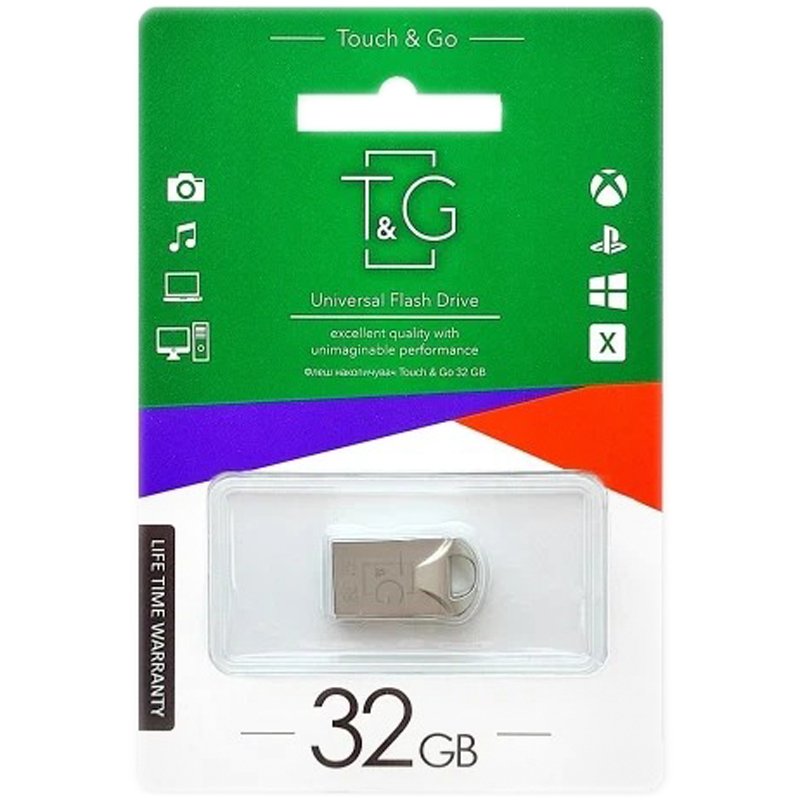 USB флеш накопичувач T&G 106 Short 32Gb Metal Silver