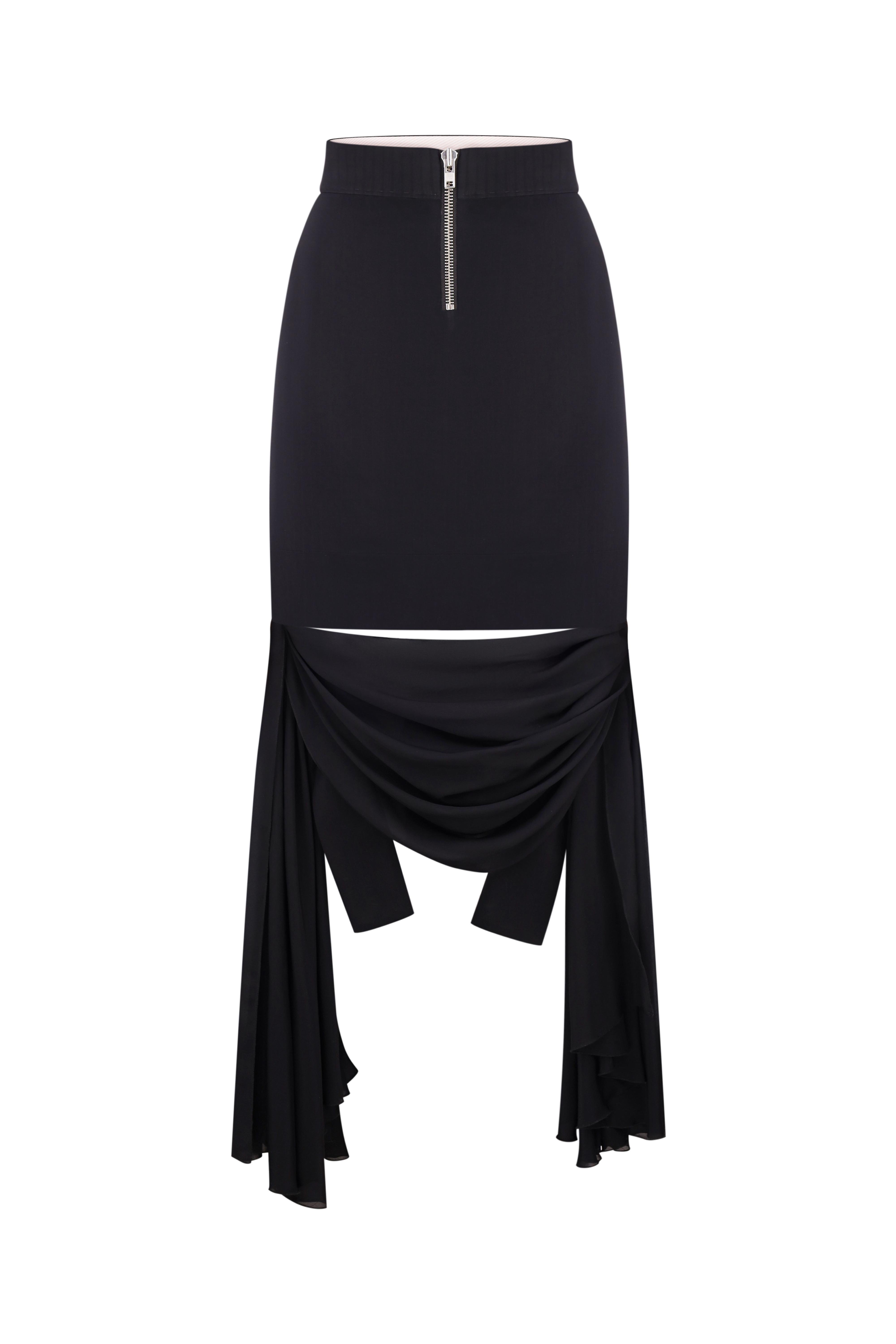 Skirt with long scarves