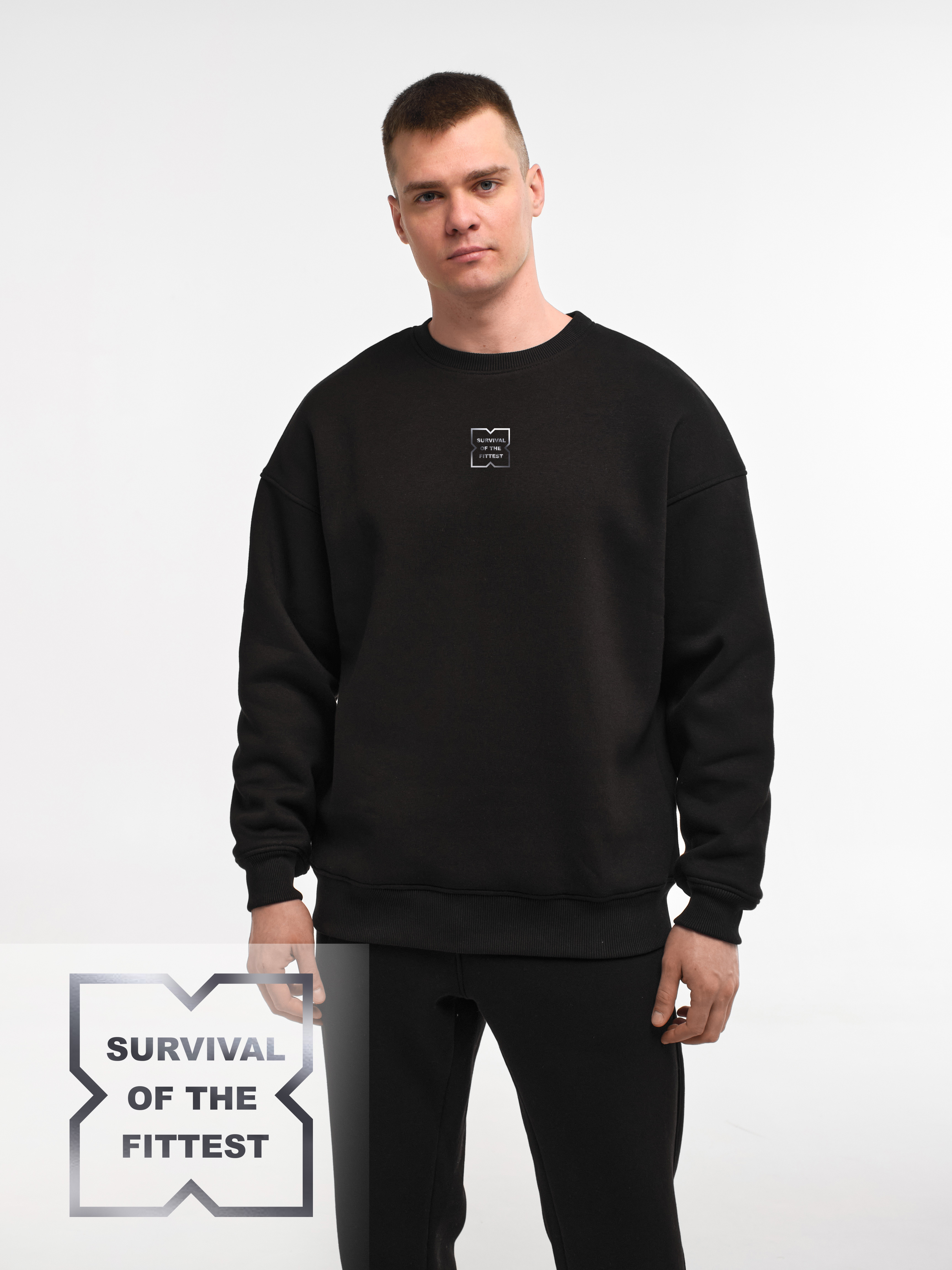 SWEATSHIRT "SURVIVAL OF THE FITTEST" | BLACK EMOTION | XS1