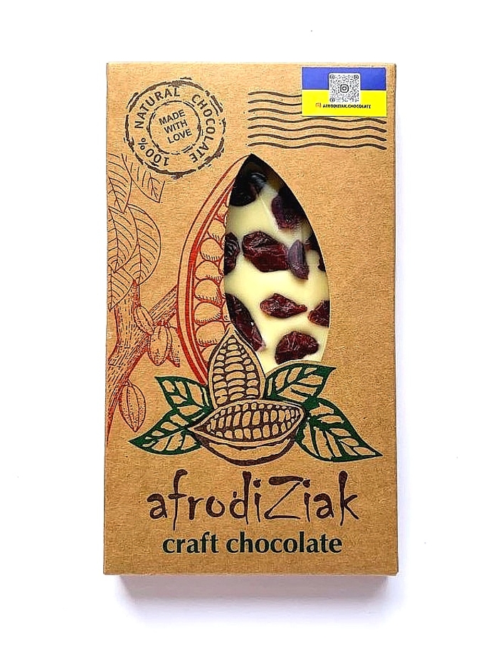 Білий шоколад  з журавлиною TM Afrodiziak