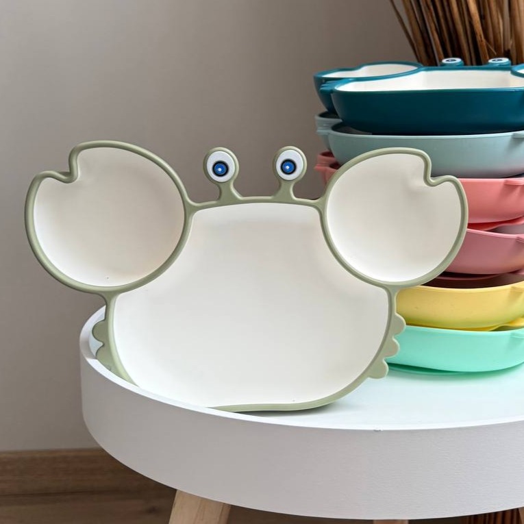 Секційна тарілка "Краб" з білою серединою