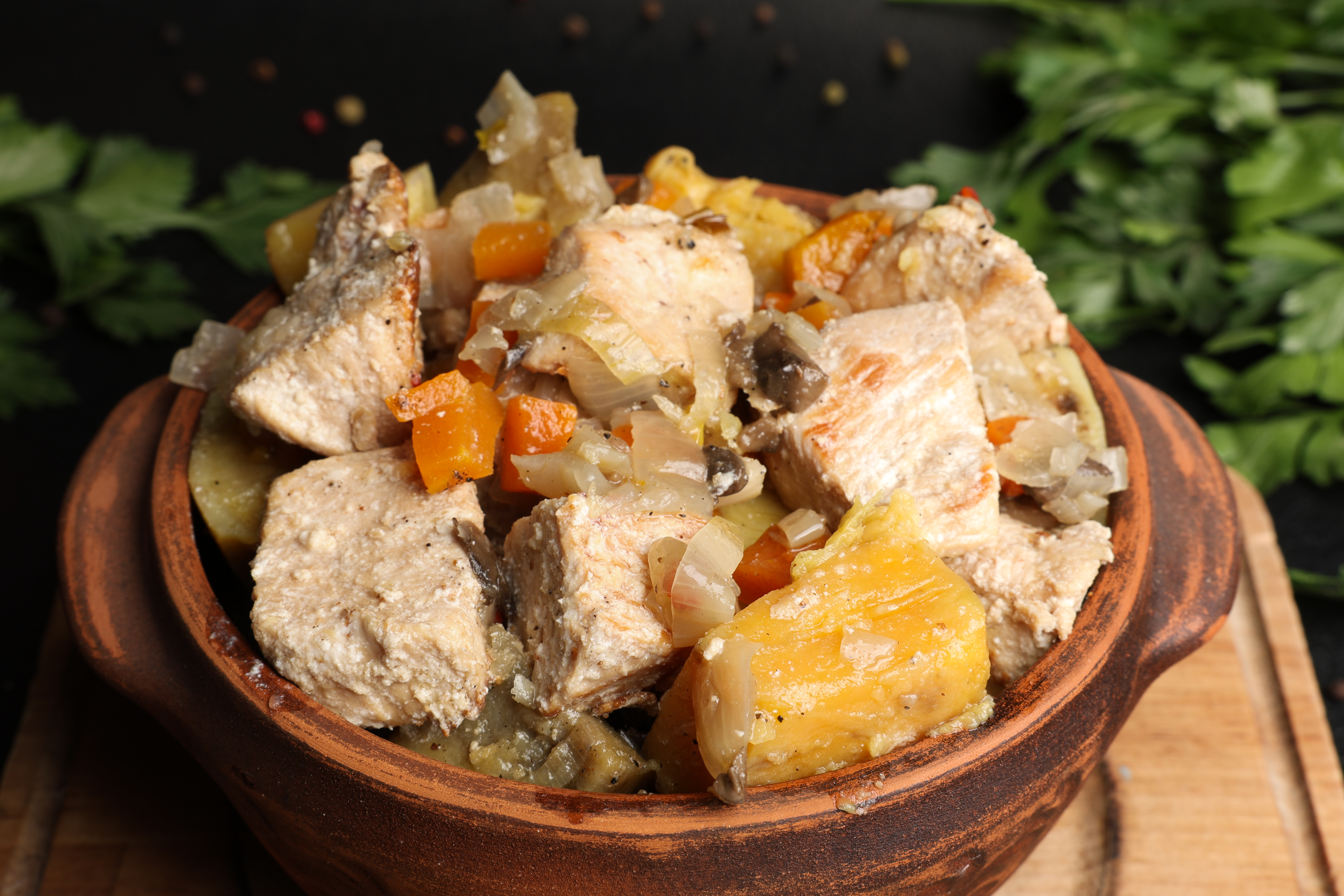 Батат з індичкою