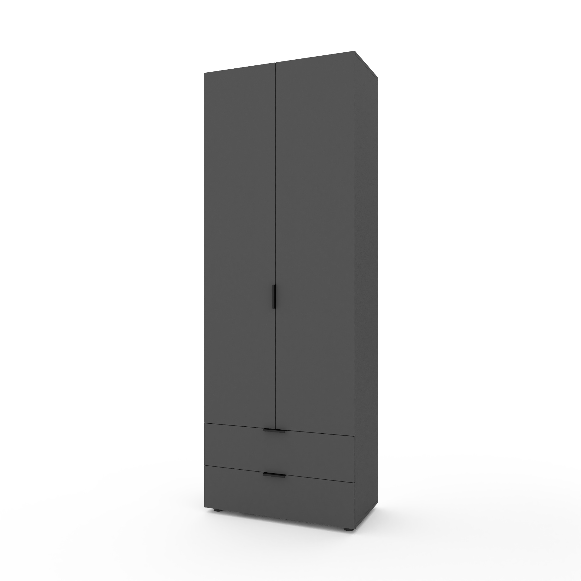 Дводверна розпашна шафа MA004A 800/420/2300 мм., колір антрацит