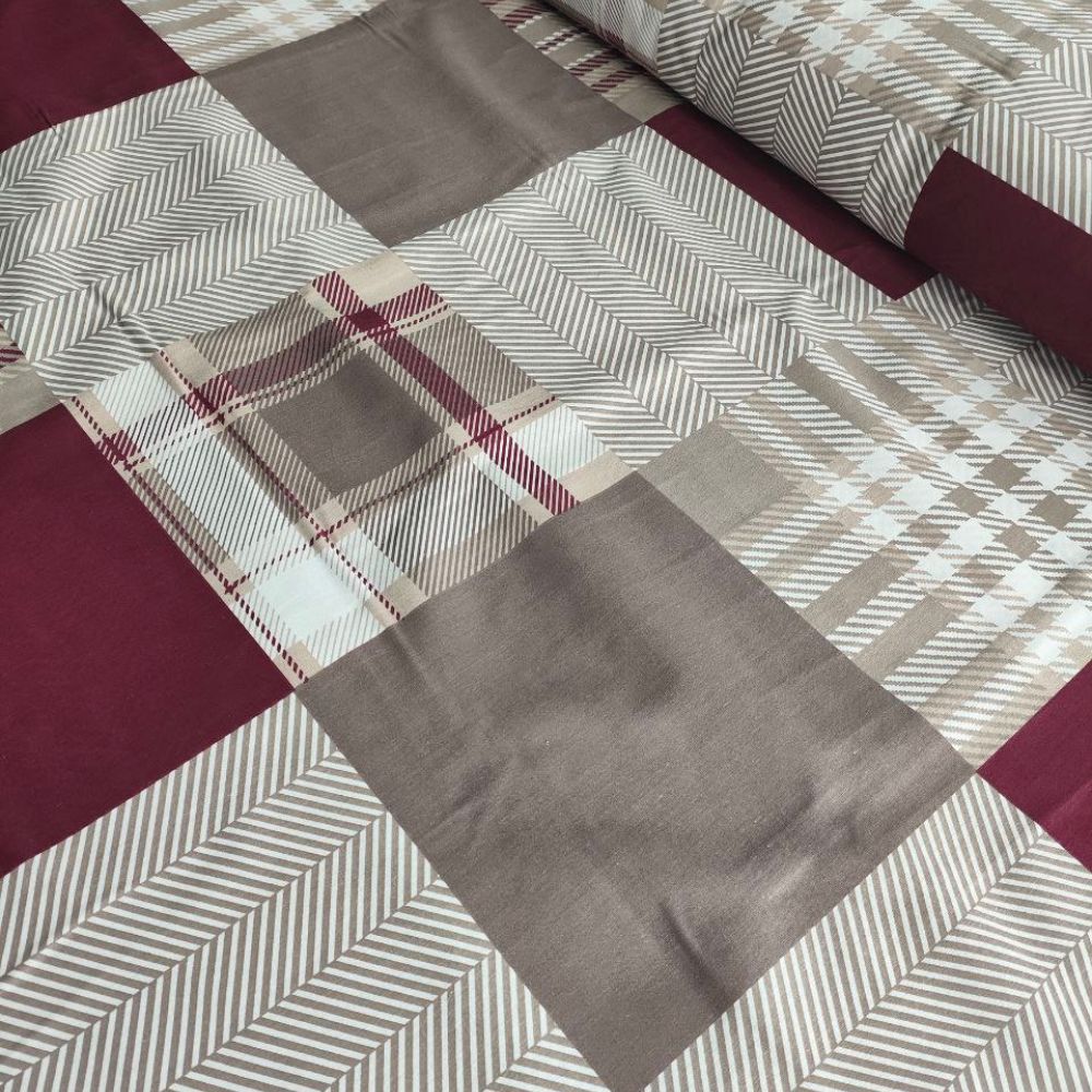 Тканина Голд Euro - Клітина бордо