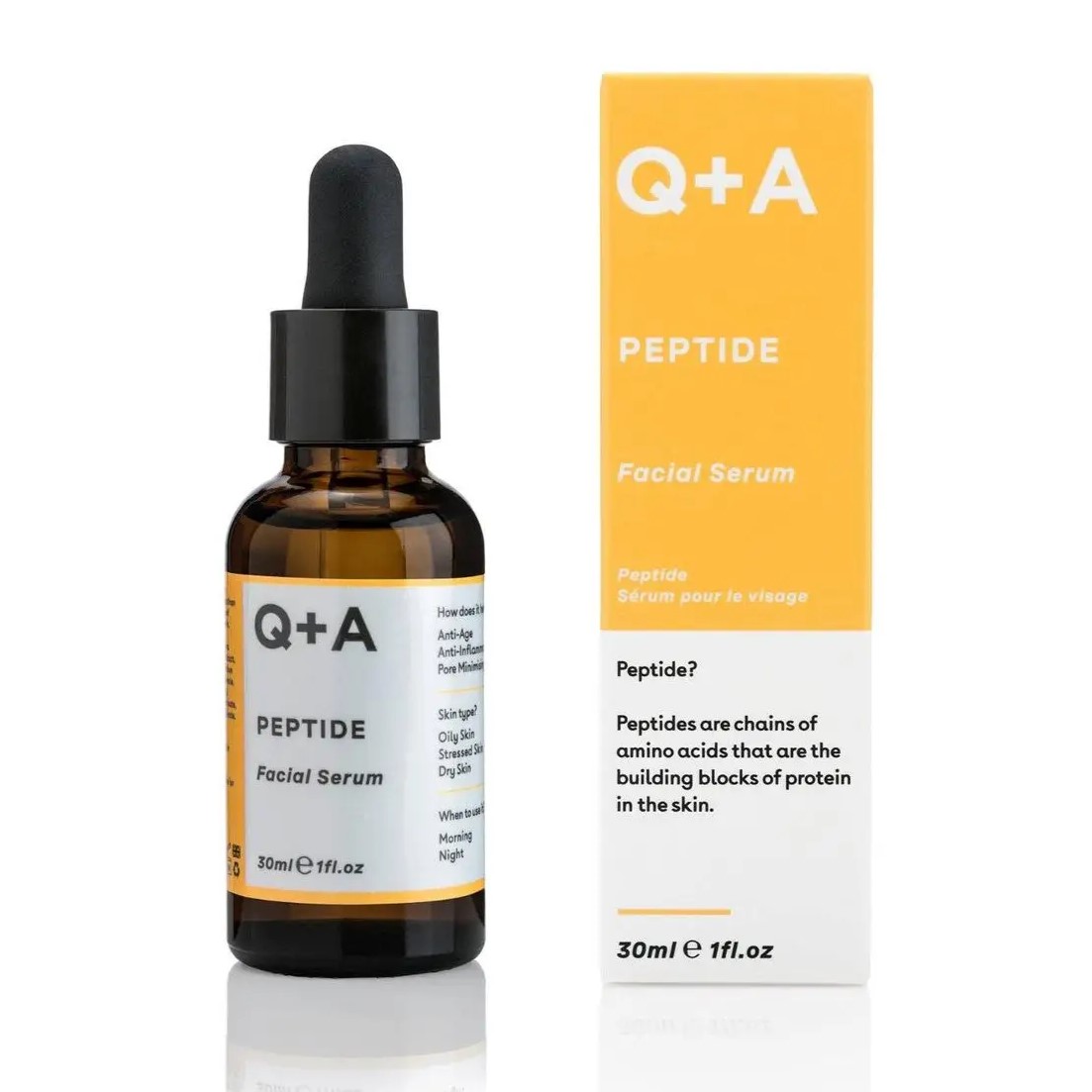 Пептидна сироватка для обличчя Q+A Peptide Facial Serum 30ml