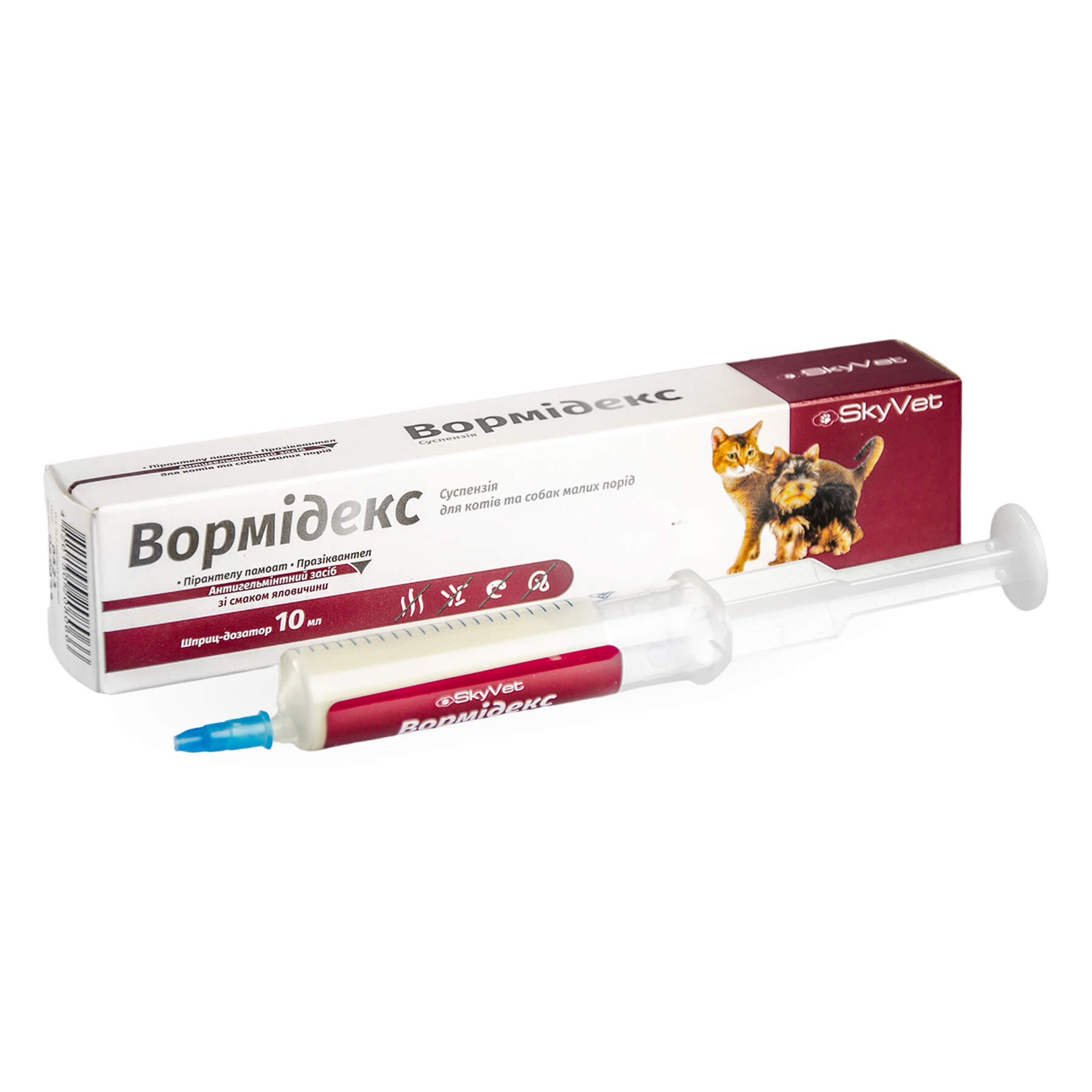 Вормідекс сусп.ор. для собак/котів зі смаком м'яса 10 мл