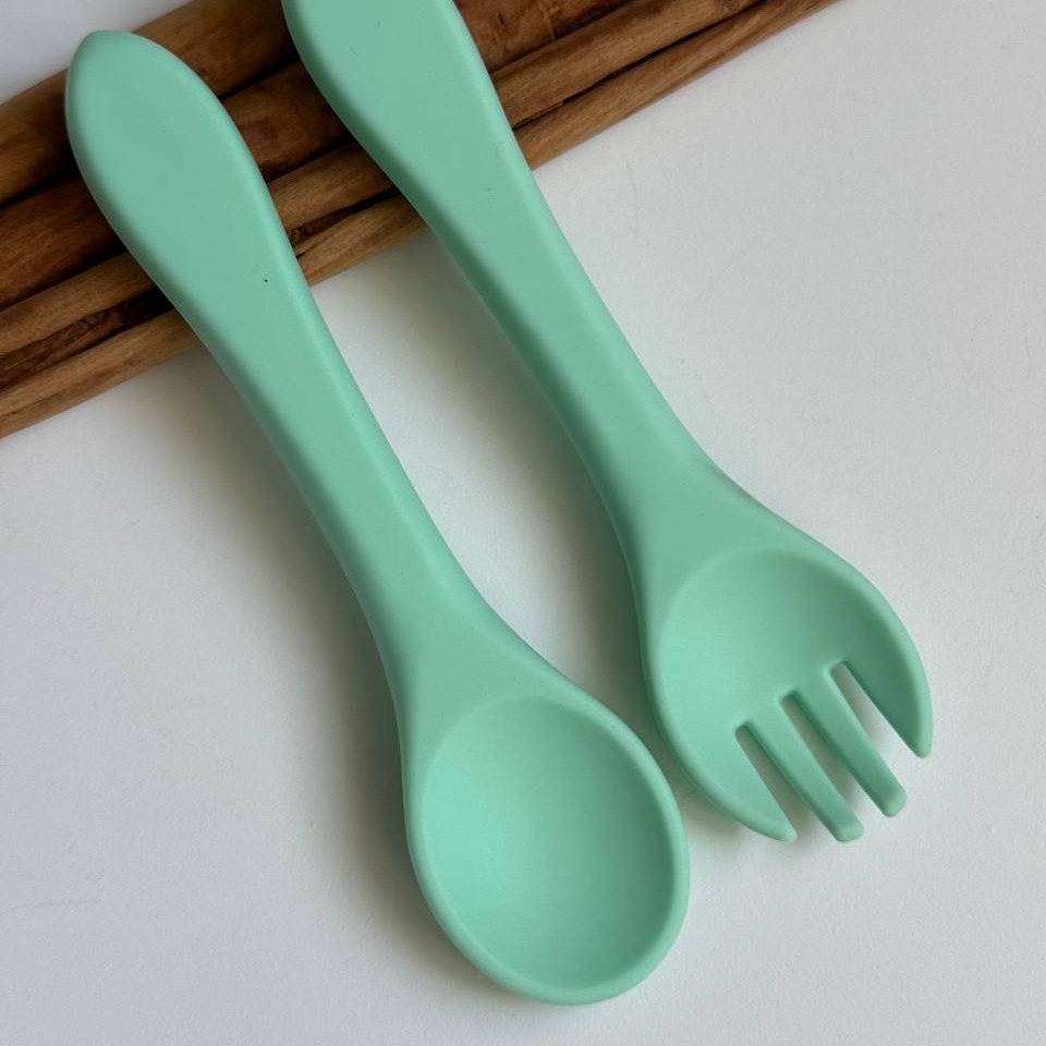 Прибори силіконові М'ята (mint)