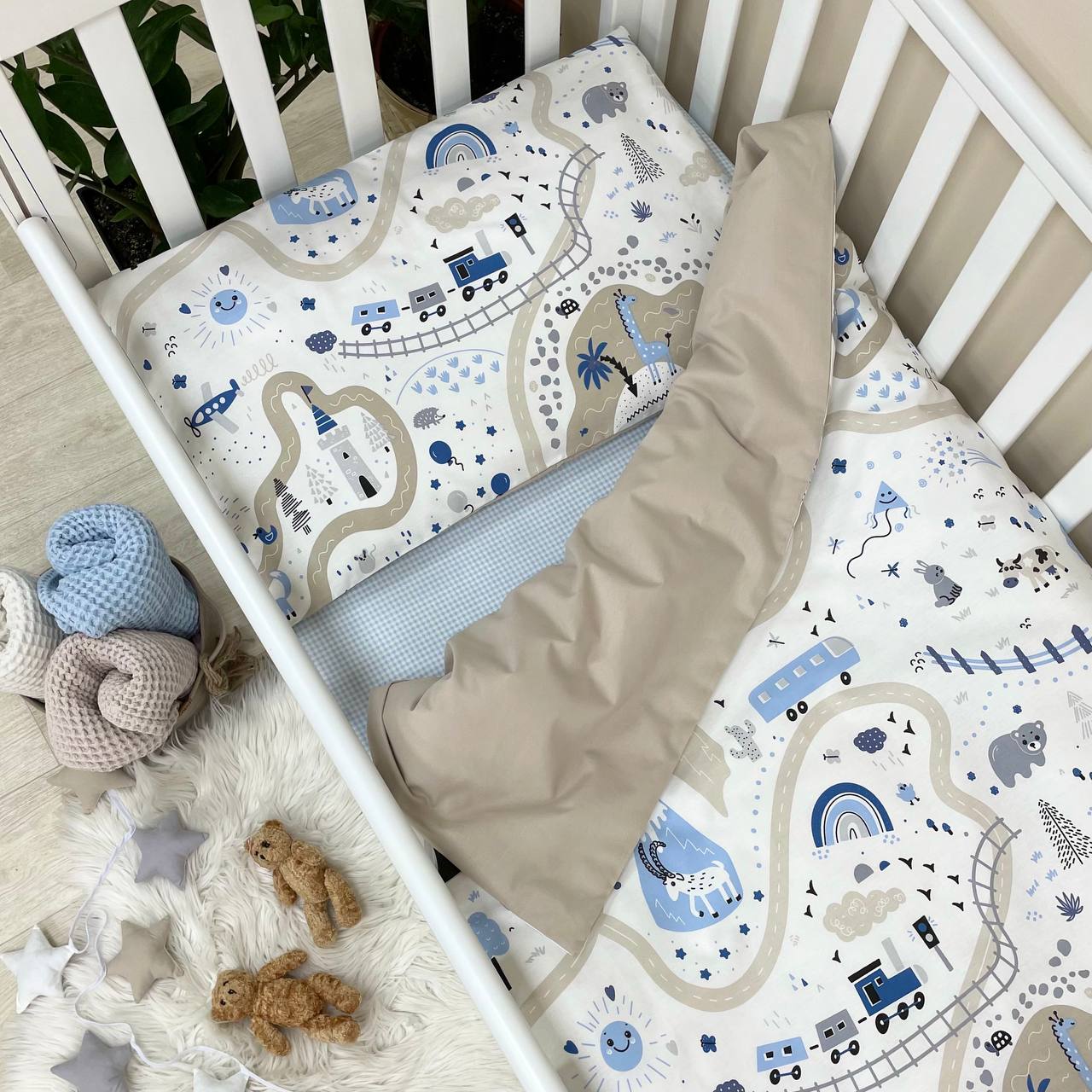 ЗКПБ Baby Mix Залізна дорога сірий