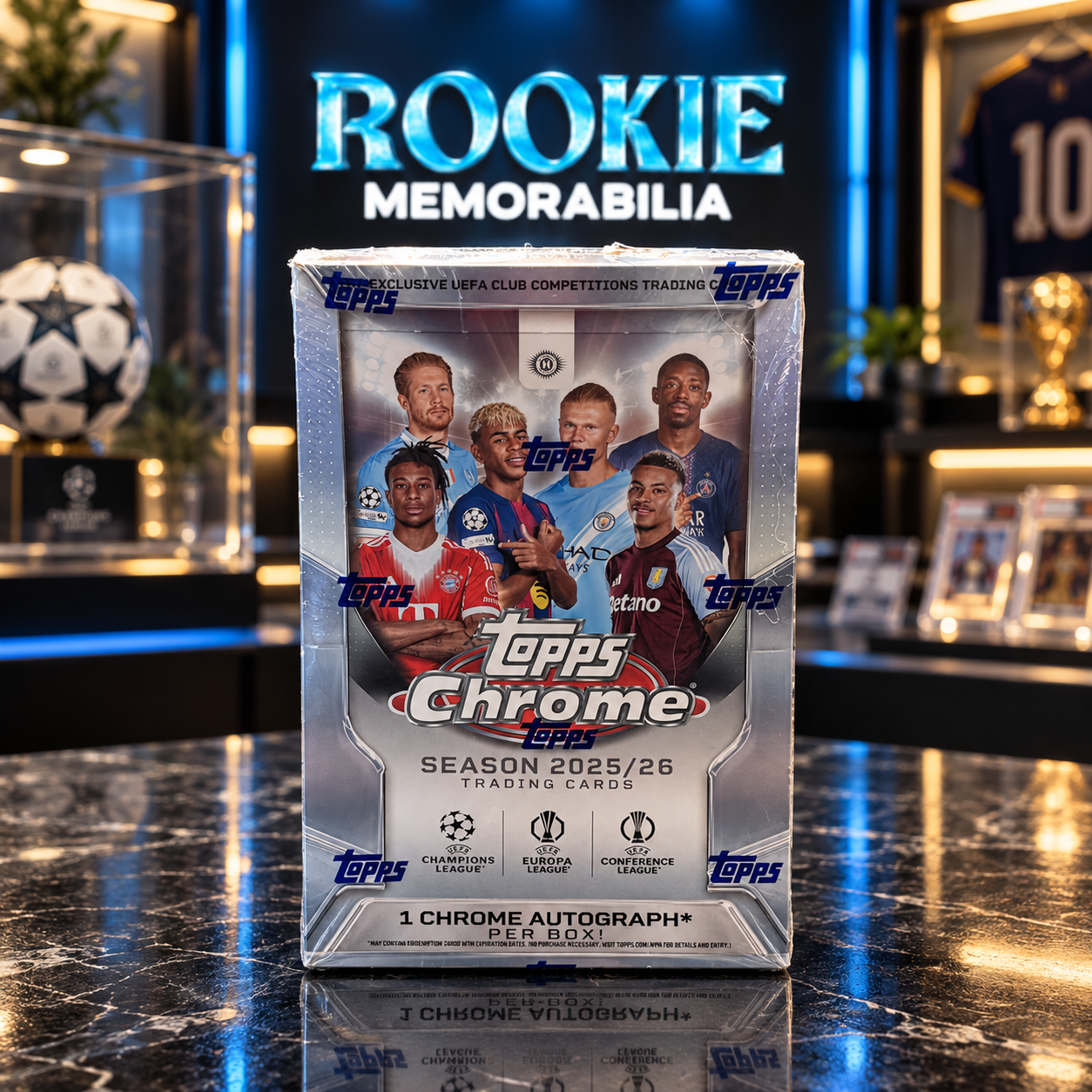 Hobby Topps Chrome UEFA 1 Autógrafo