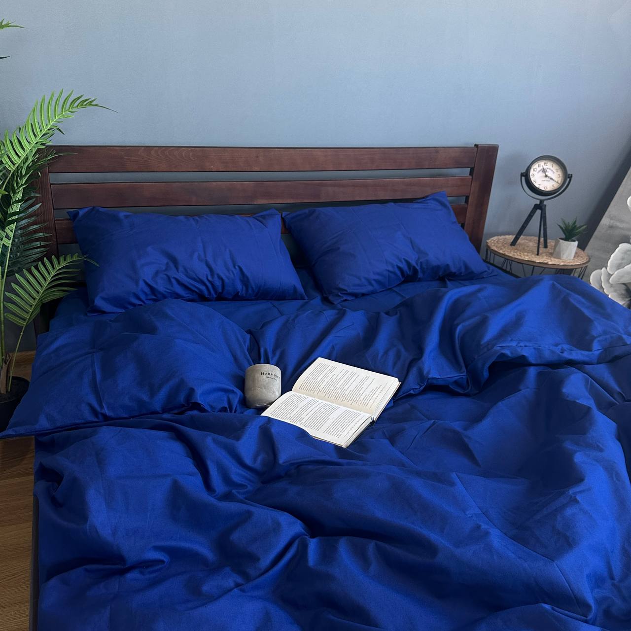 Постільна білизна роял синій однотон  100% бавовна бязь