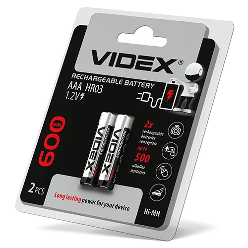 Акумулятор VIDEX 600 mAh AAA Ni-MH