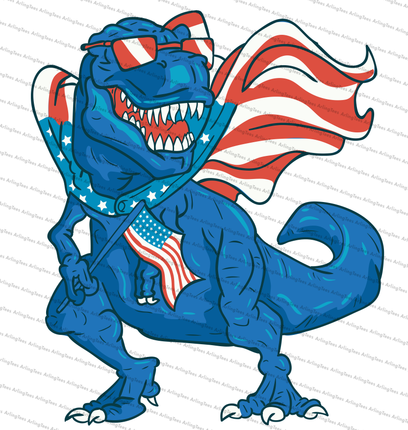 T-Rex American Flag Cape
