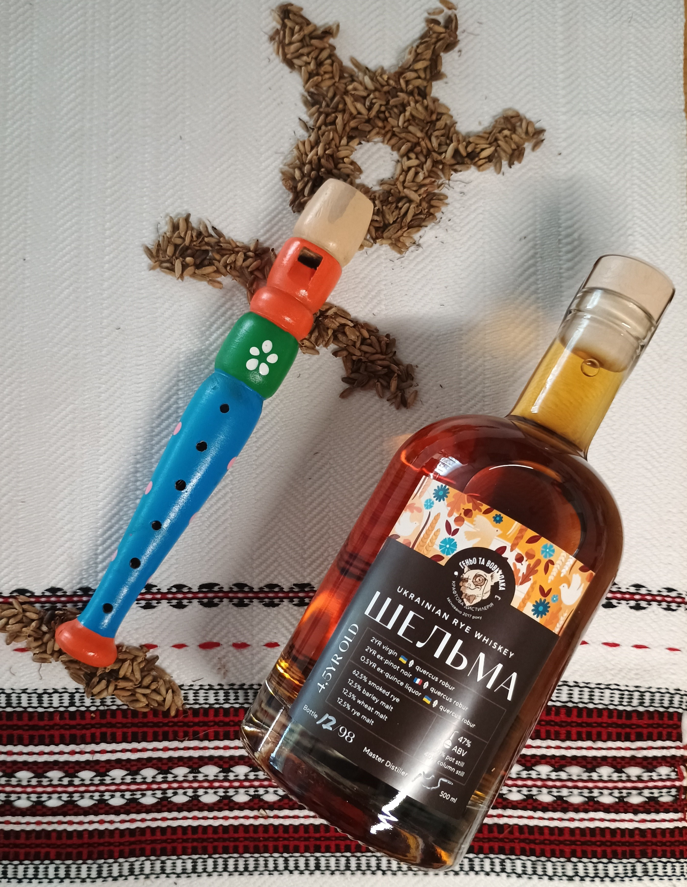 Ukrainian rye whiskey "Шельма" 4.5 YR - 0.5 l