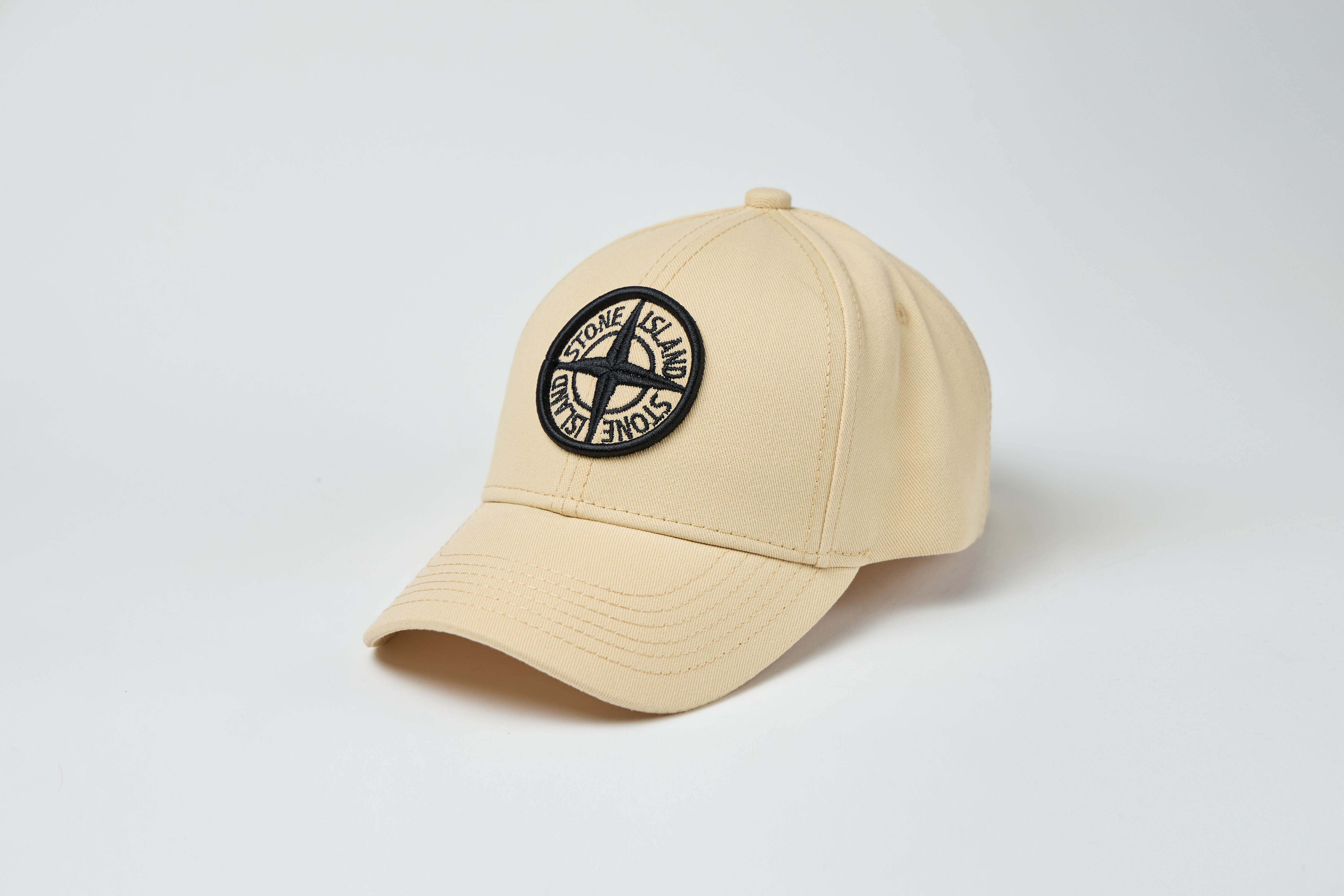 Бейсболка Stone Island - Стоун Айленд Бежева Вишивка Чорна Копія