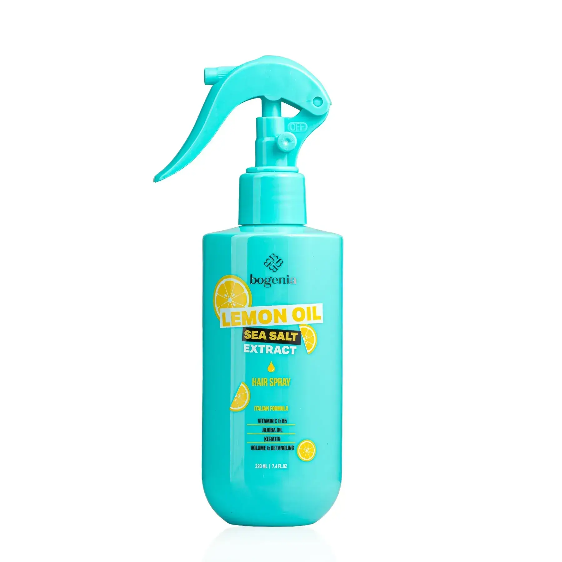 Спрей для волосся Lemon Oil & Sea Salt Spray Bogenia з лимонною олією та морською сіллю