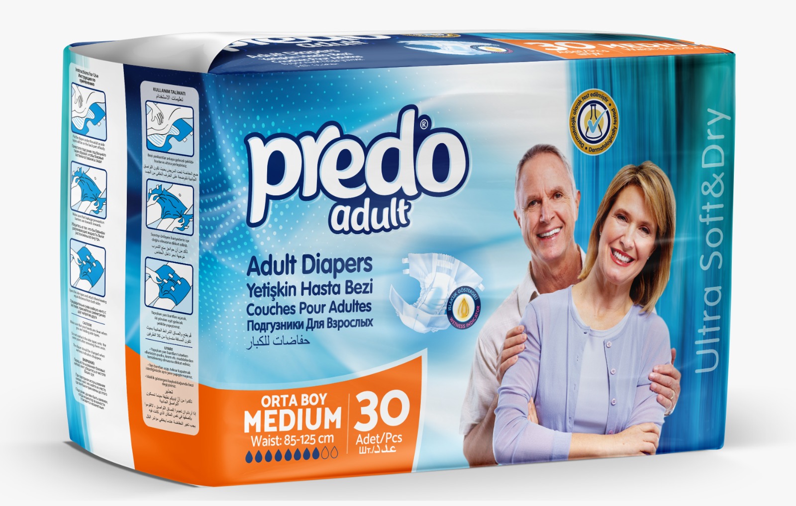 Predo Adult Pieluchy dla Dorosłych Medium 30 szt.