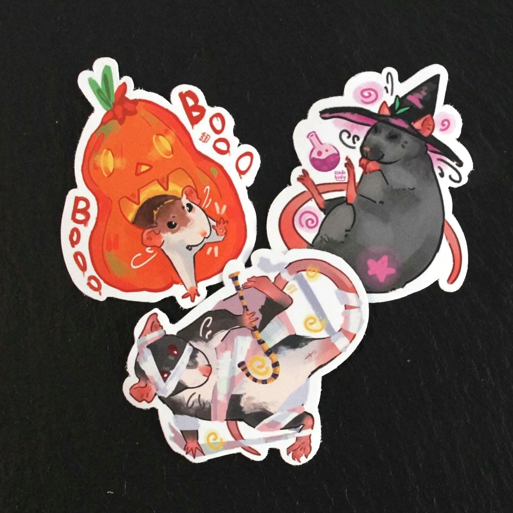 Наліпки Гелловінські з пацючками