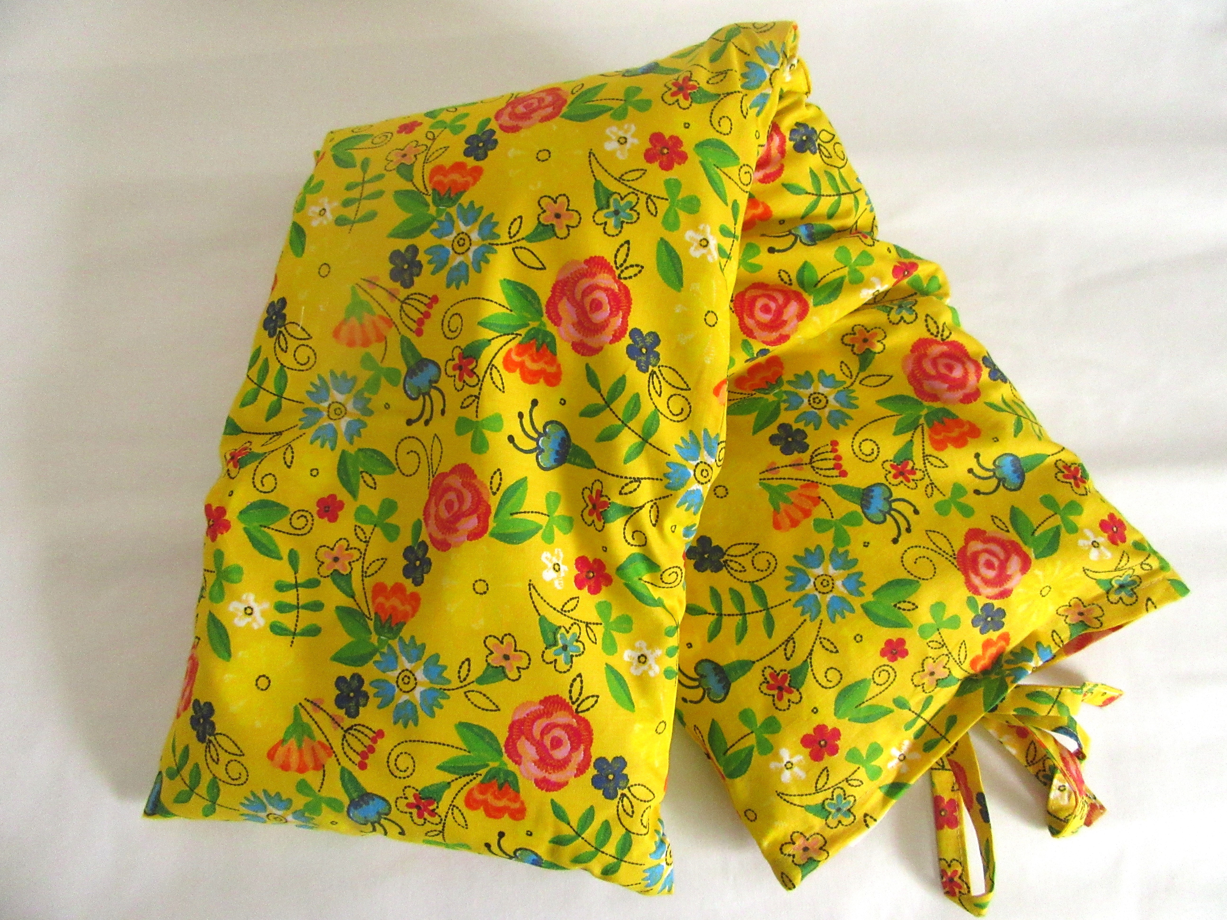 Pohánkový vankúšik na šiju a kríže žltý