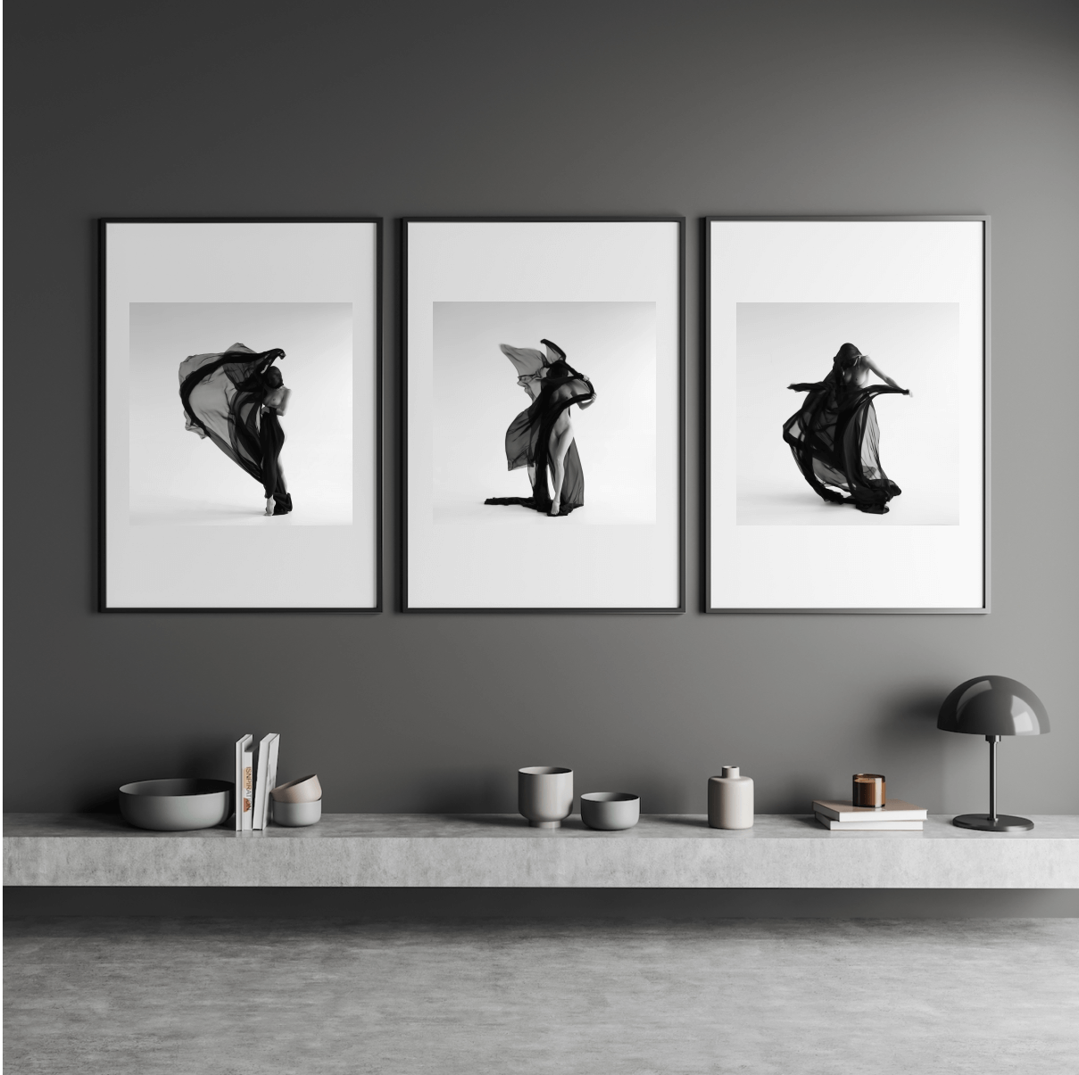 Ariel, a series of 3 photos