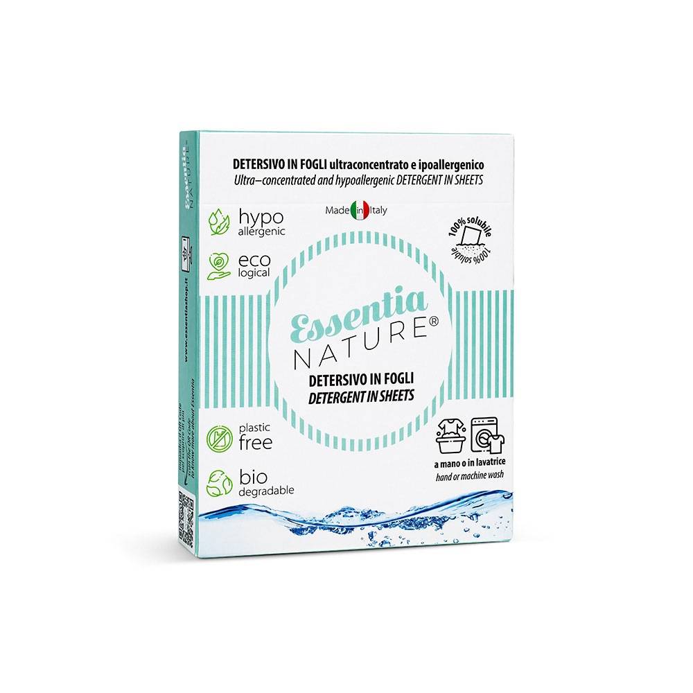 Засіб для прання у вигляді аркушів Essentia Nature, 16 аркушів, 1 упаковка