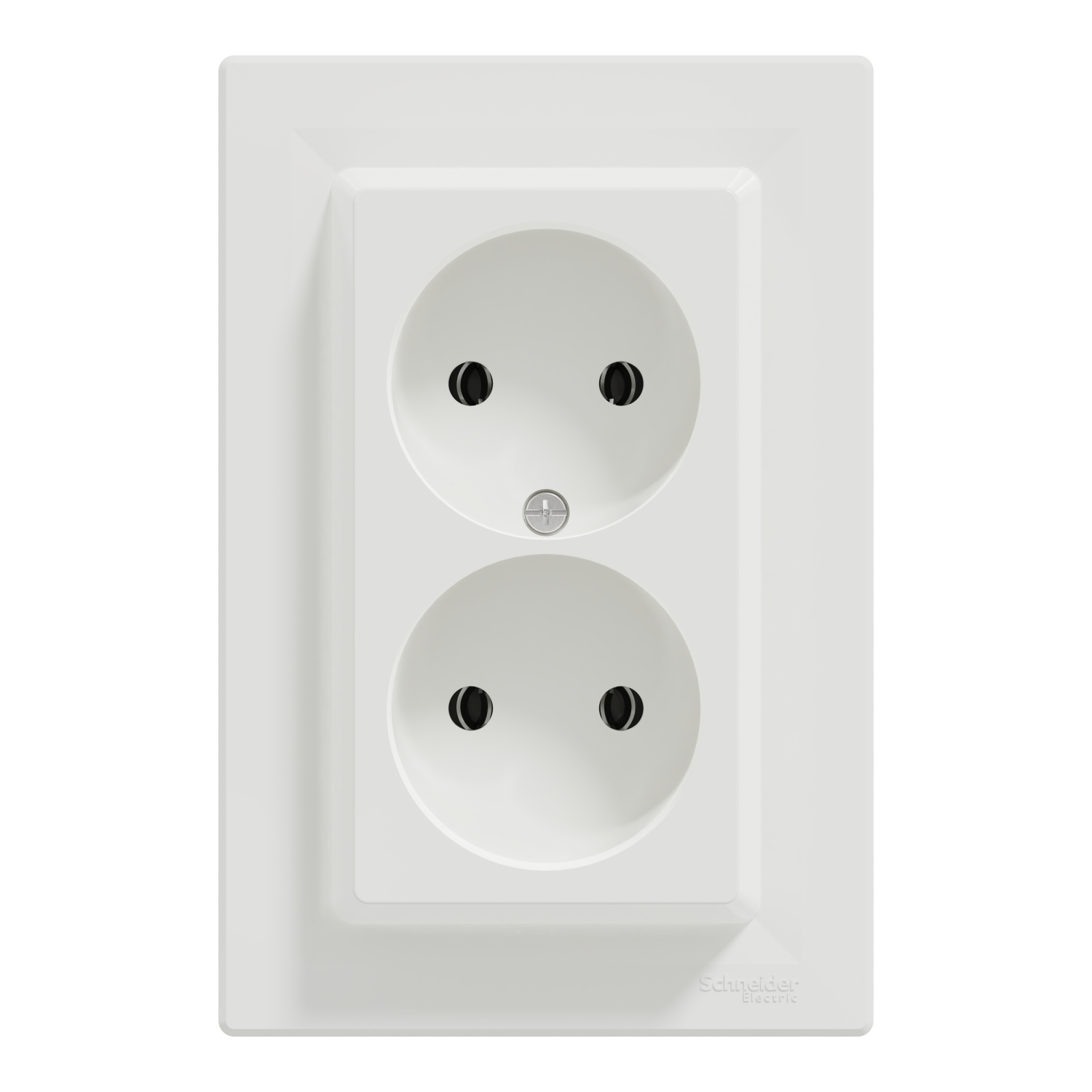 Розетка Schneider Electric Asfora бiла подвійна б\з